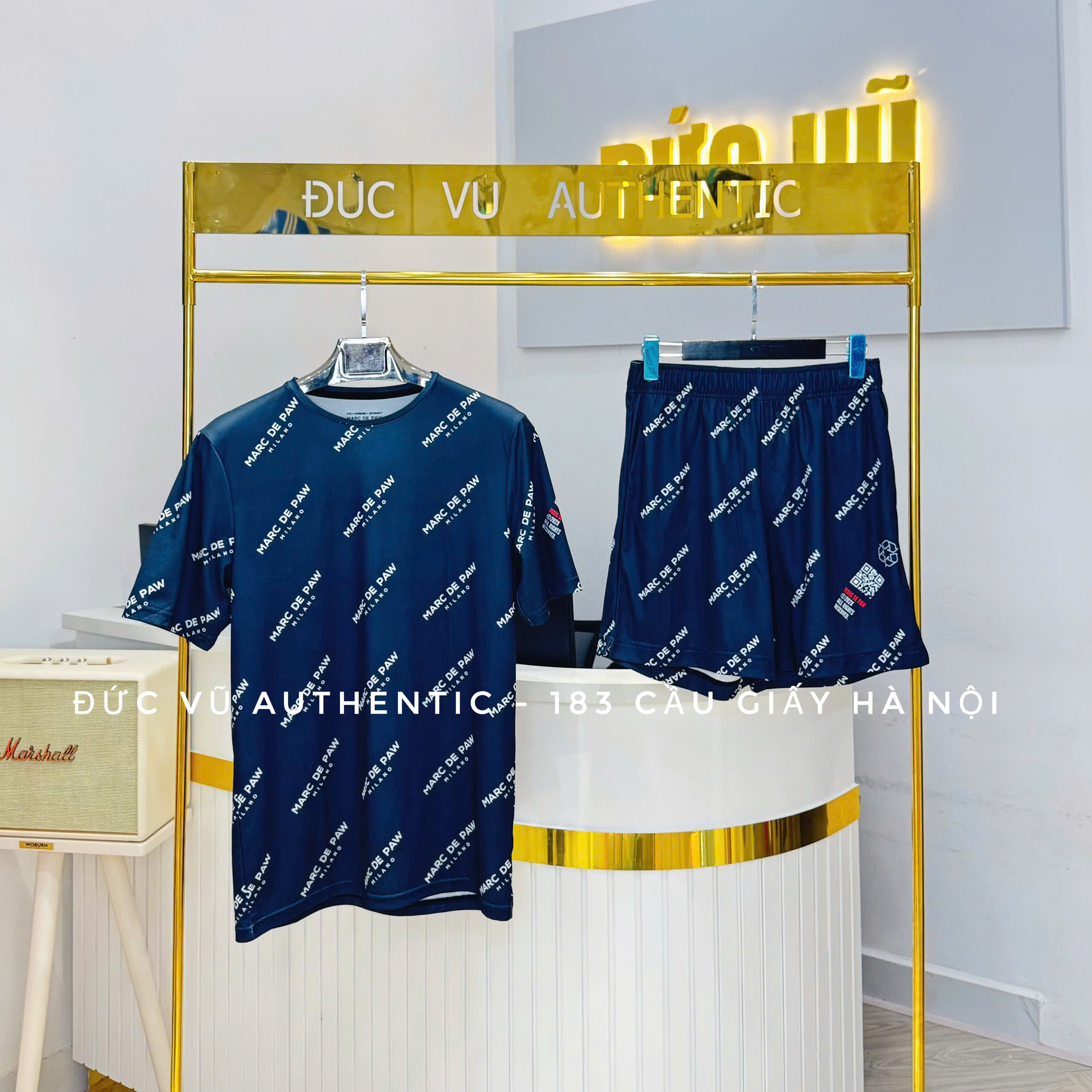 Bộ Đồ Marc De Paw Navy Monogram – Xanh Navy