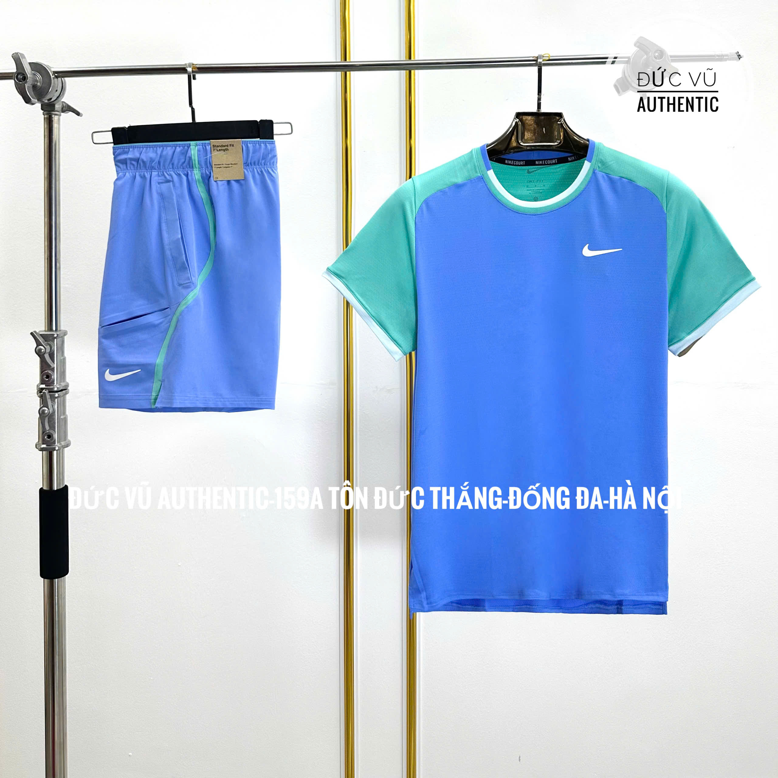 Bộ Quần Áo Thể Thao Nike Chính Hãng Màu Xanh - Nike Court Dri Fit - FD5320-494/FD5337-494
