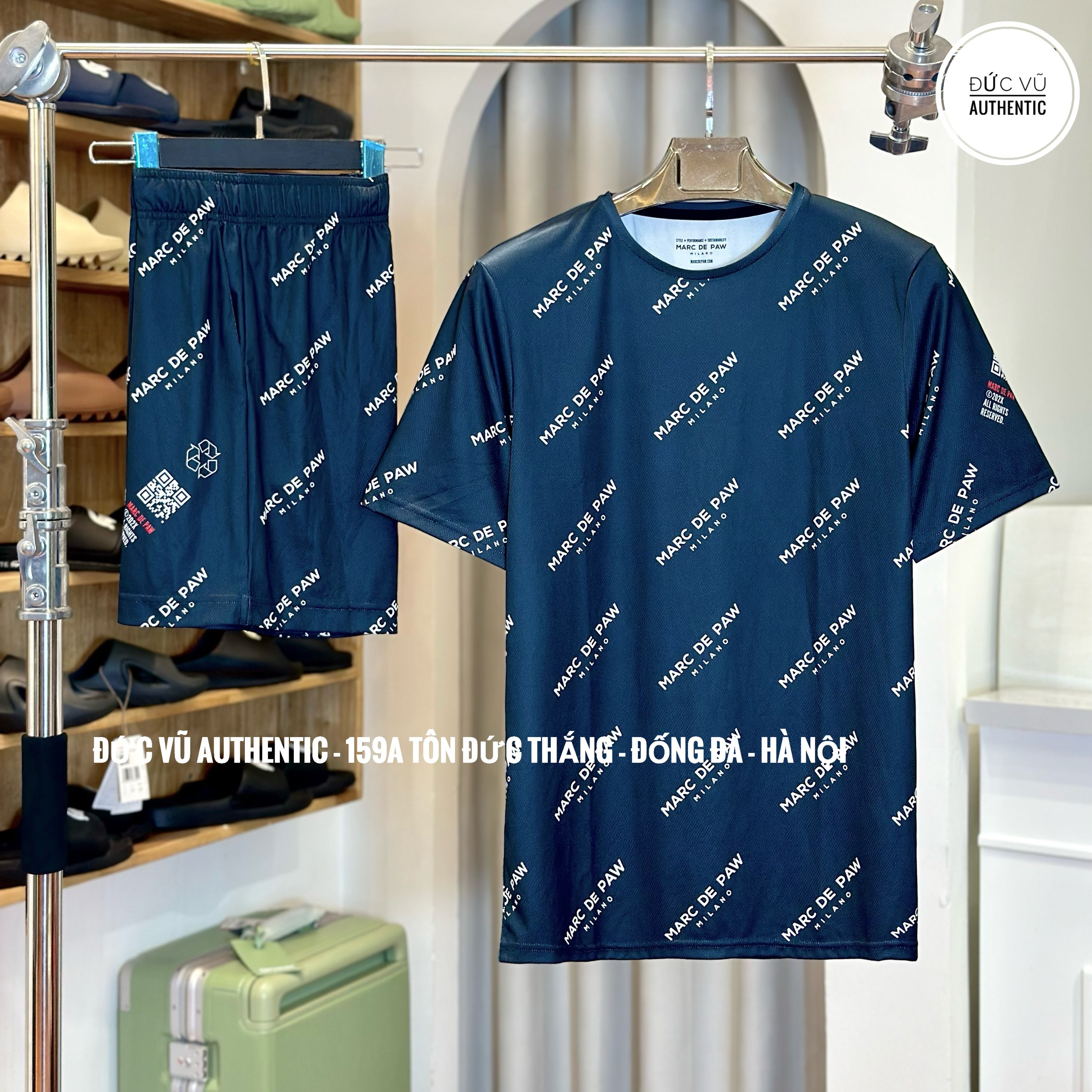 Bộ Đồ Marc De Paw Navy Monogram – Xanh Navy