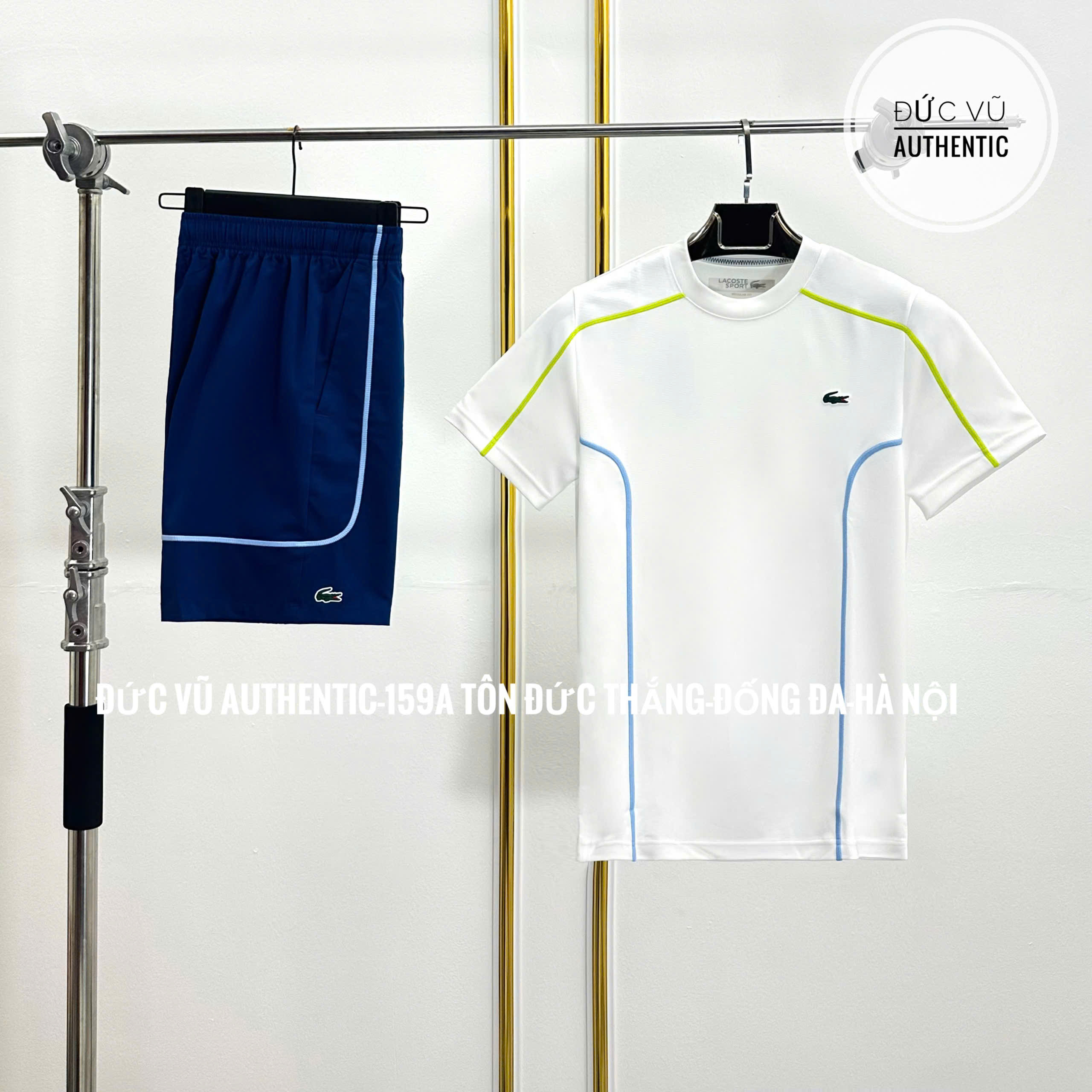 Bộ Lacoste Men's Ultra Dry Piqué Tennis TShirt TH7545 51 001 Màu Trắng