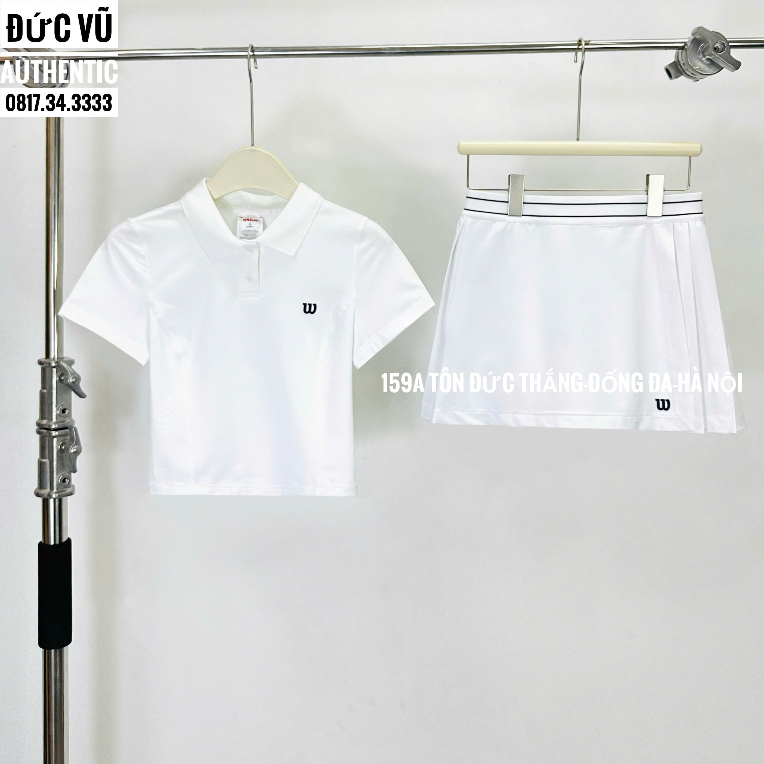 Set Tennis Wilson Trắng – Thanh Lịch Chuẩn Mỹ