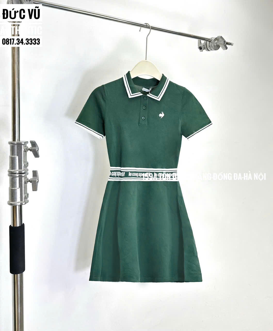 Đầm Polo Thể Thao Nữ Le Coqsportif Xanh Rêu