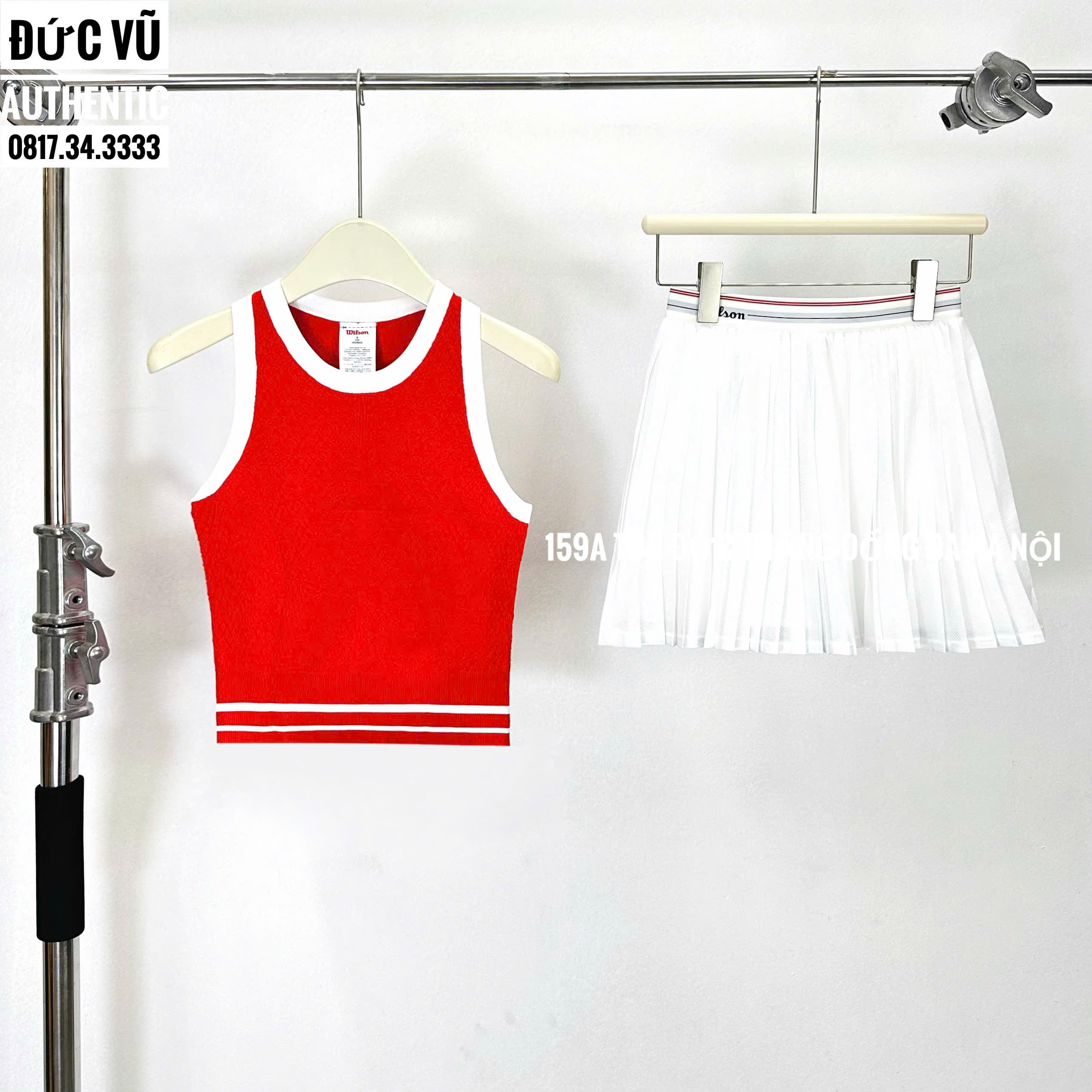 Set Váy Tennis Bé Gái Đỏ Trắng – Năng Động & Nổi Bật