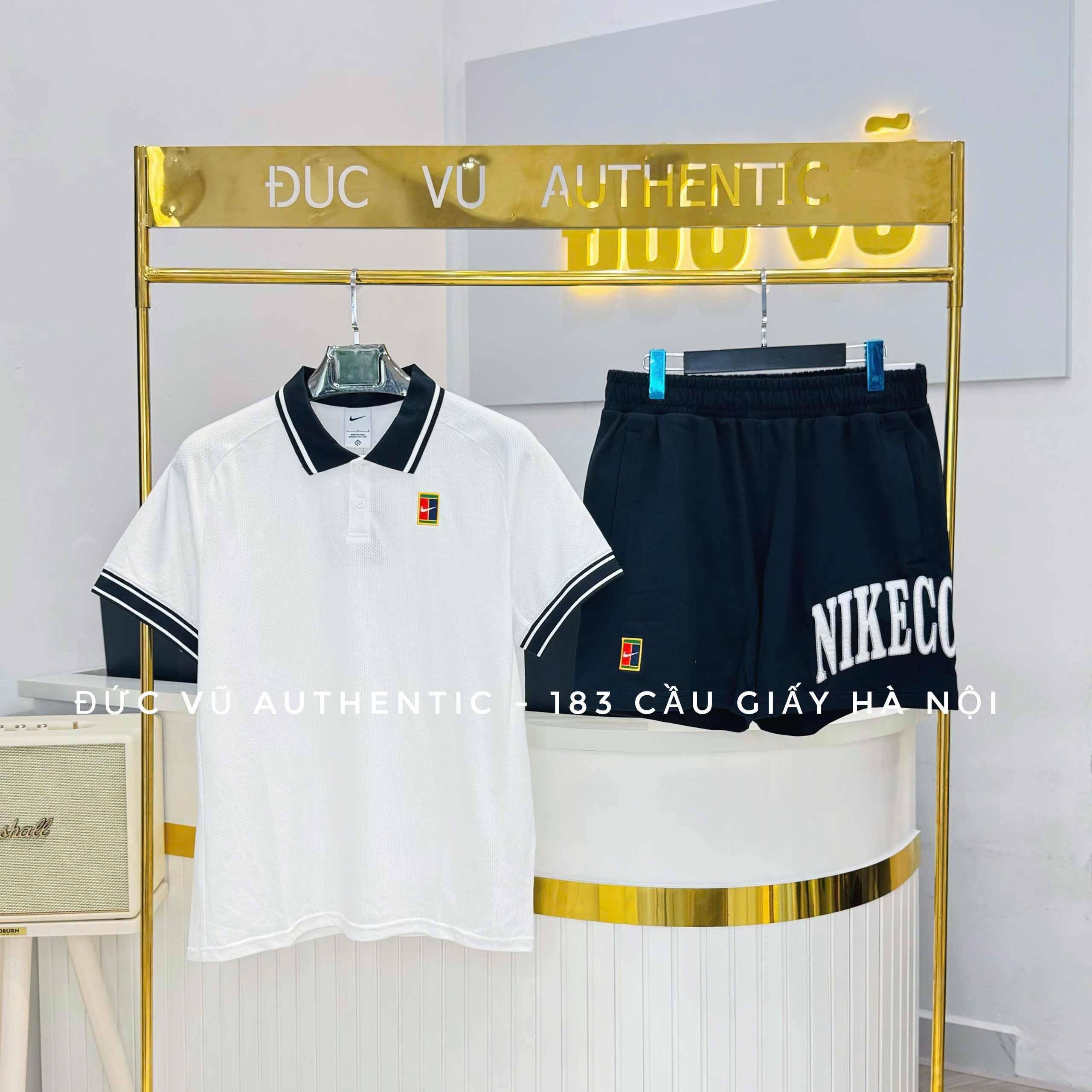 Bộ Thể Thao Nam Nike Nike Court Heritage Tennis FQ2102-100 / FQ2112-010 Màu Đen Trắng
