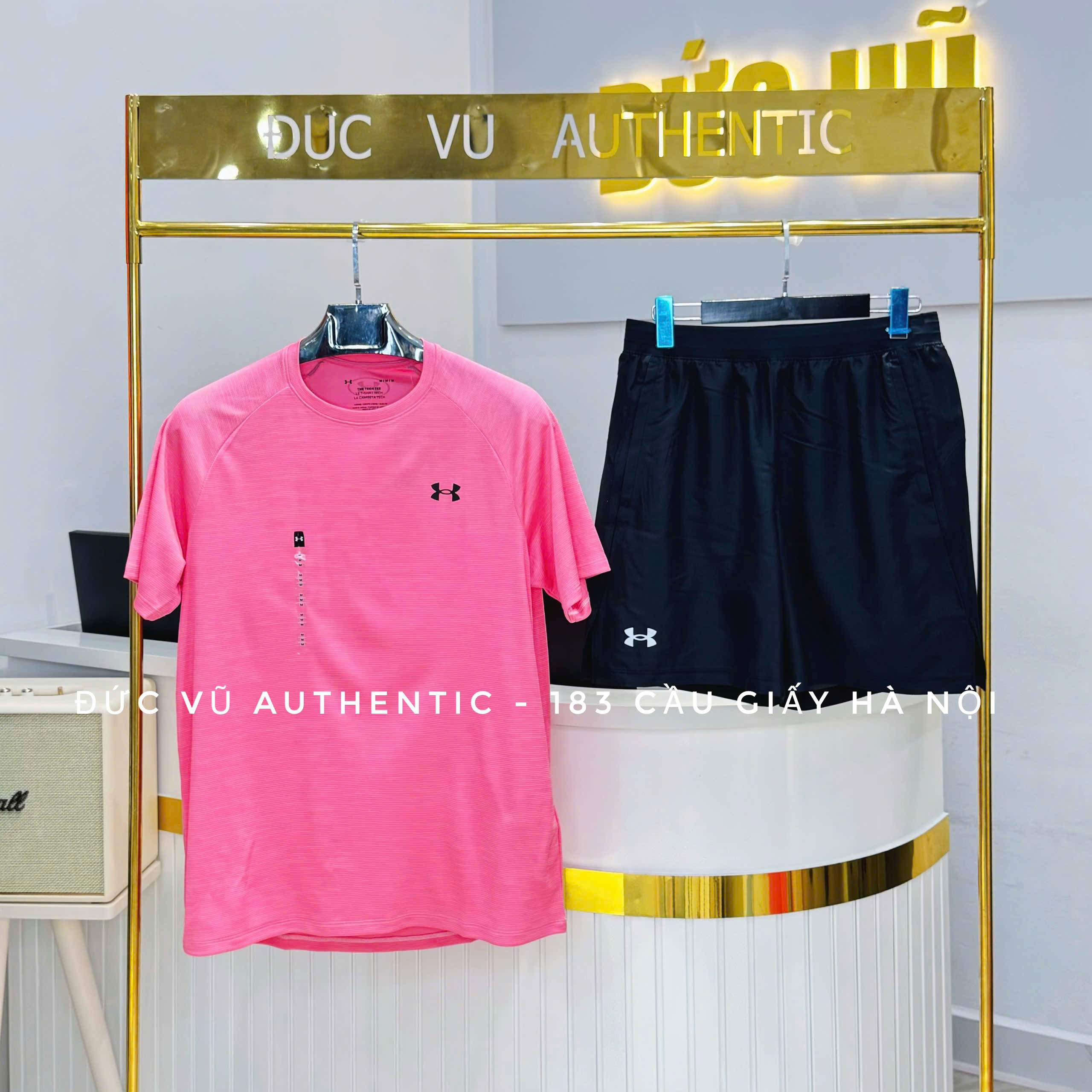 thể thao nam Under Armour hồng phối đen – phiên bản chạy bộ năng động