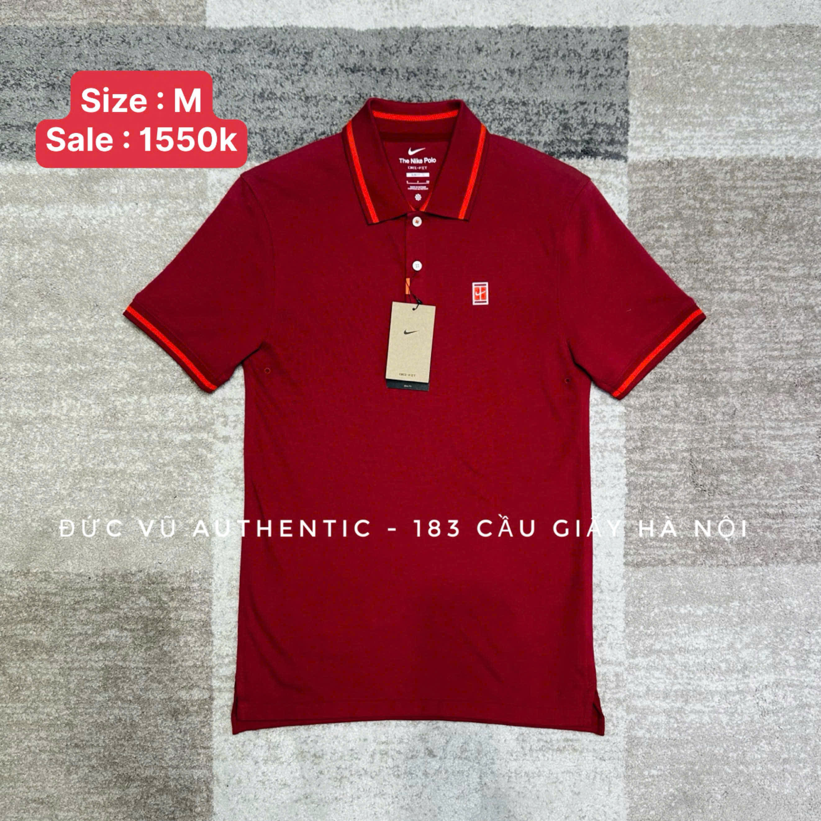 Áo Polo Nike RF Limited Edition – Màu Đỏ Đô