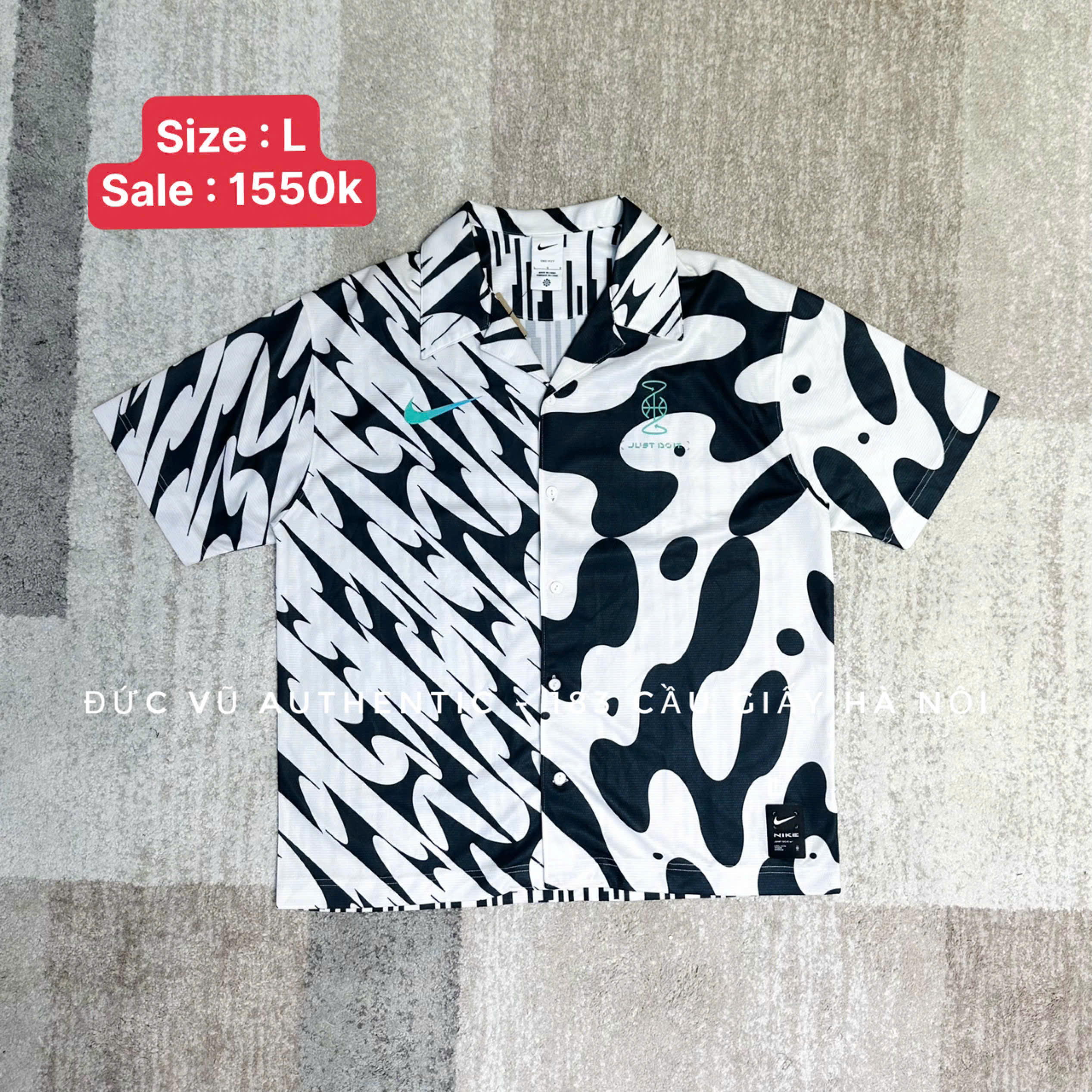 Áo sơ mi ngắn tay Nike Just Do It Pattern Shirt