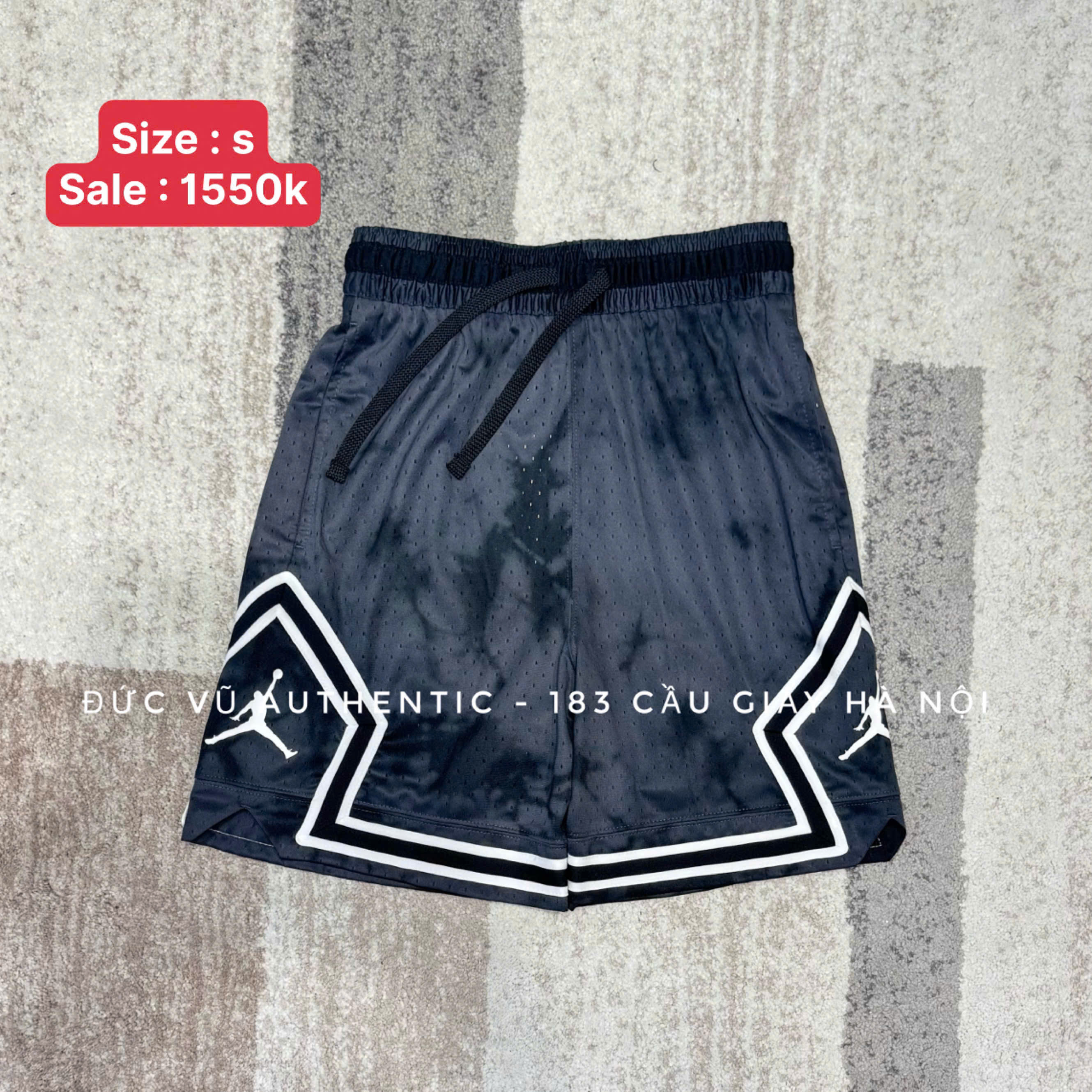 Quần short Jordan Diamond Black Tie-Dye