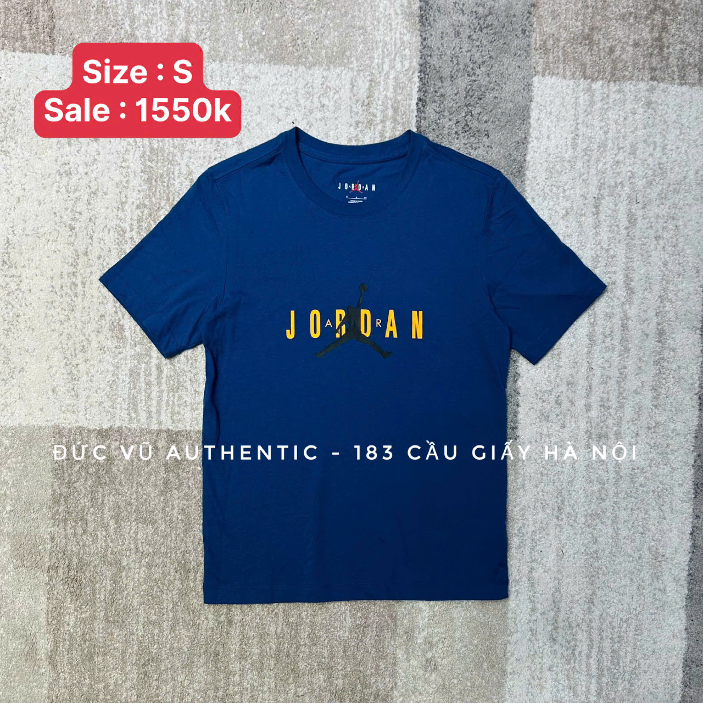 Áo thun Jordan Navy Jumpman Text