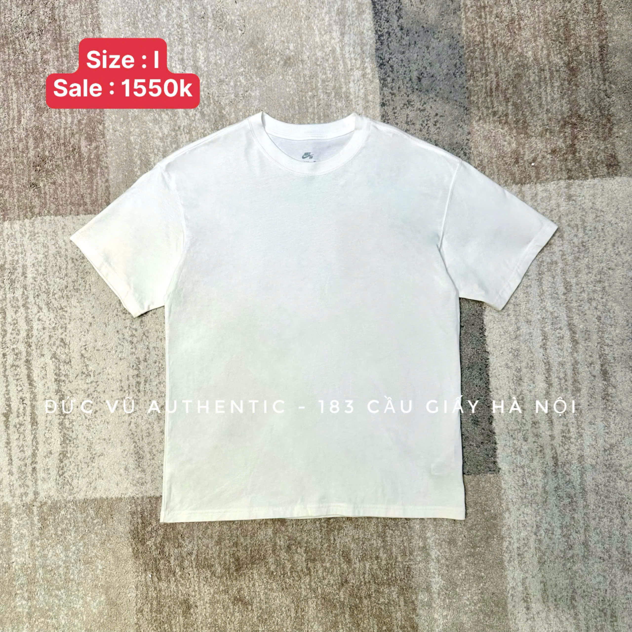 Áo  trơn trắng basic cổ tròn