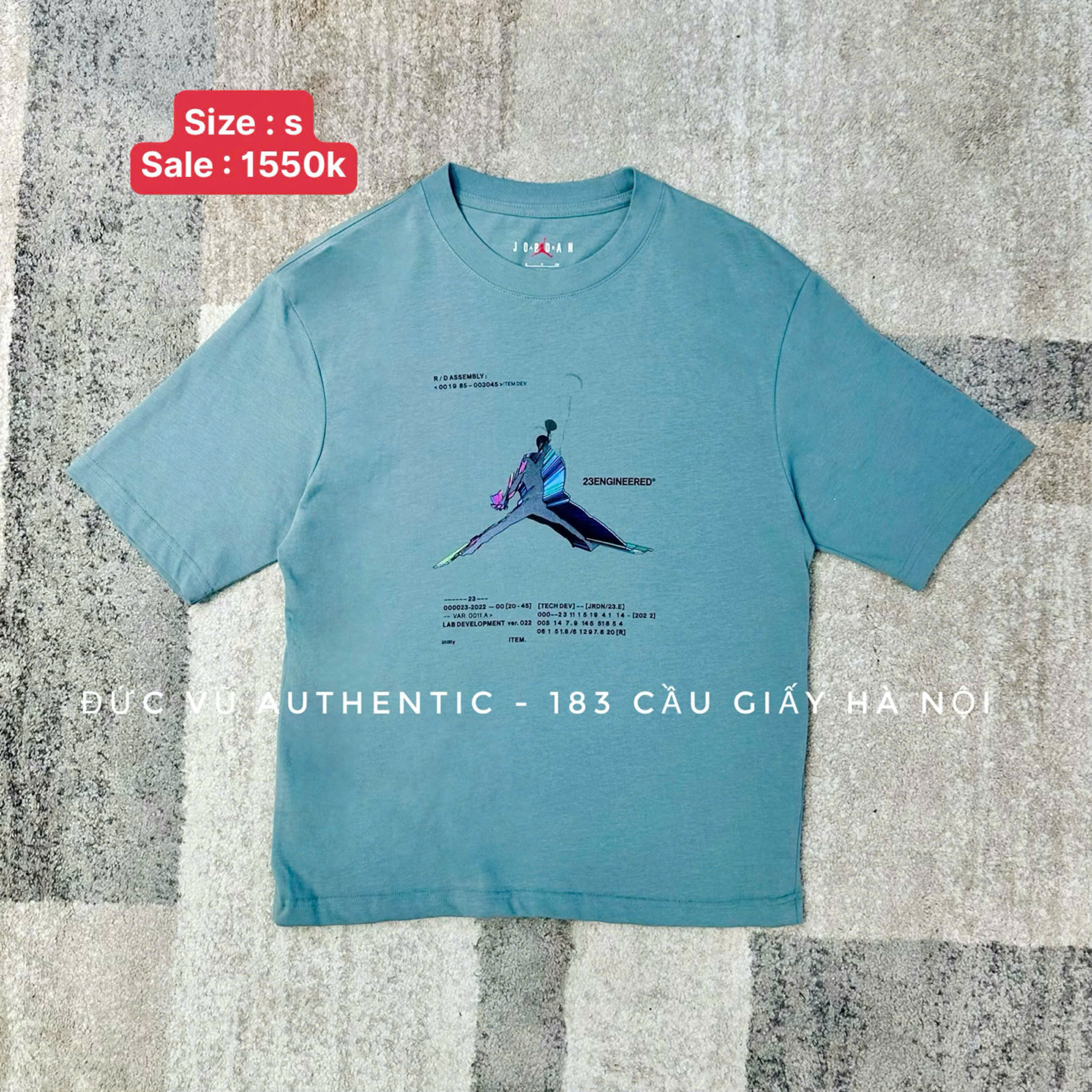 Áo thun Jordan 23Engineered Graphic Teal