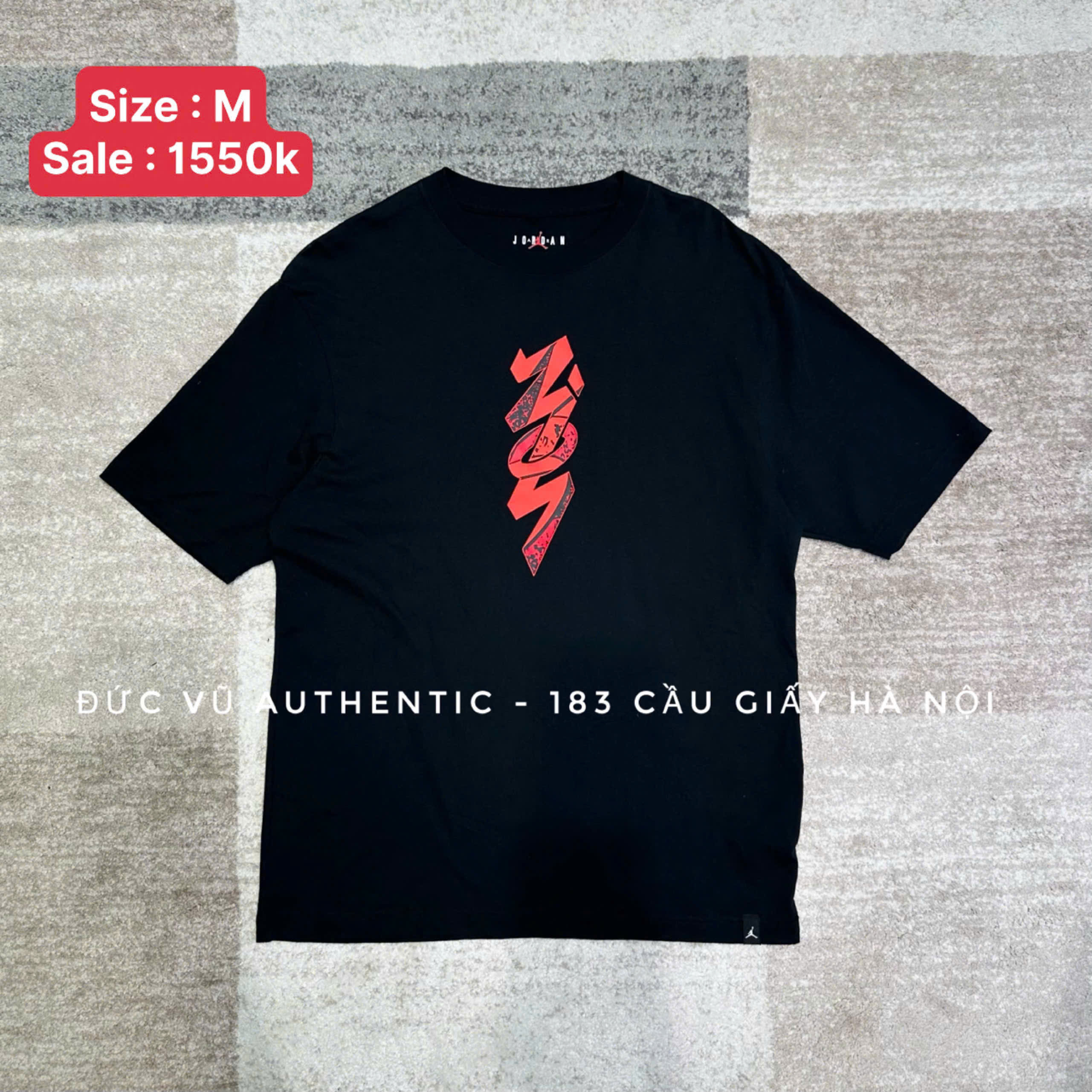 Áo thun Jordan Jumpman Red Lightning Logo
