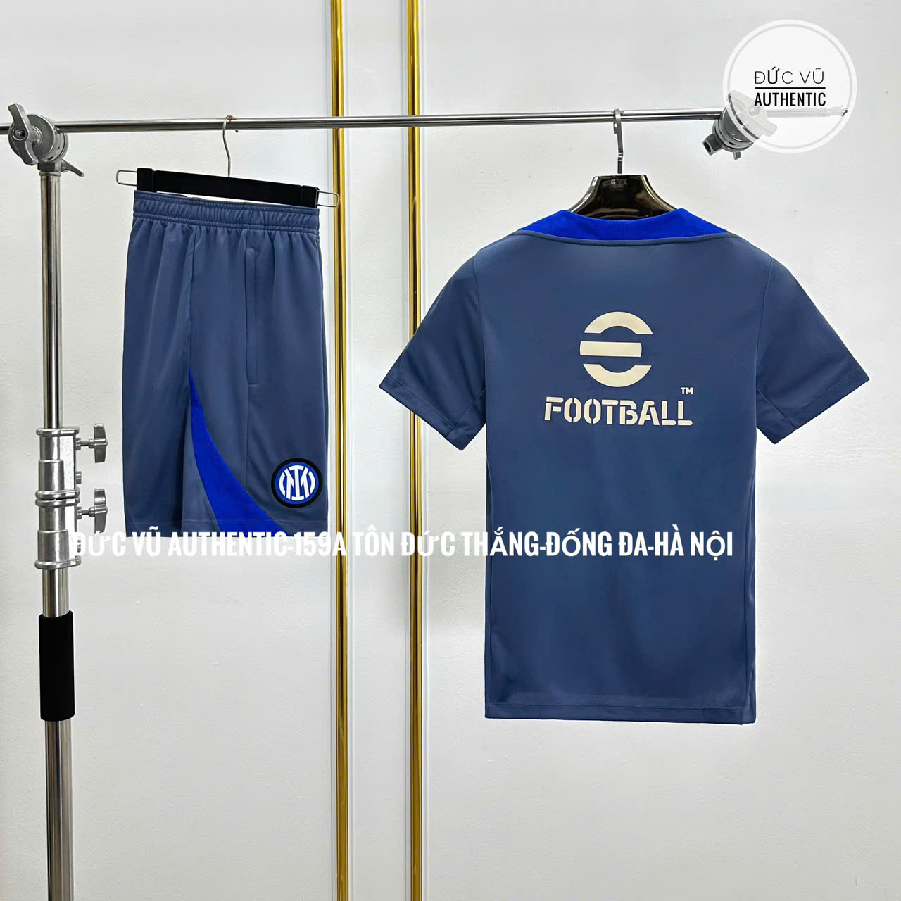 Set thể thao Inter Milan training 2024 – Xanh xám phối xanh dương