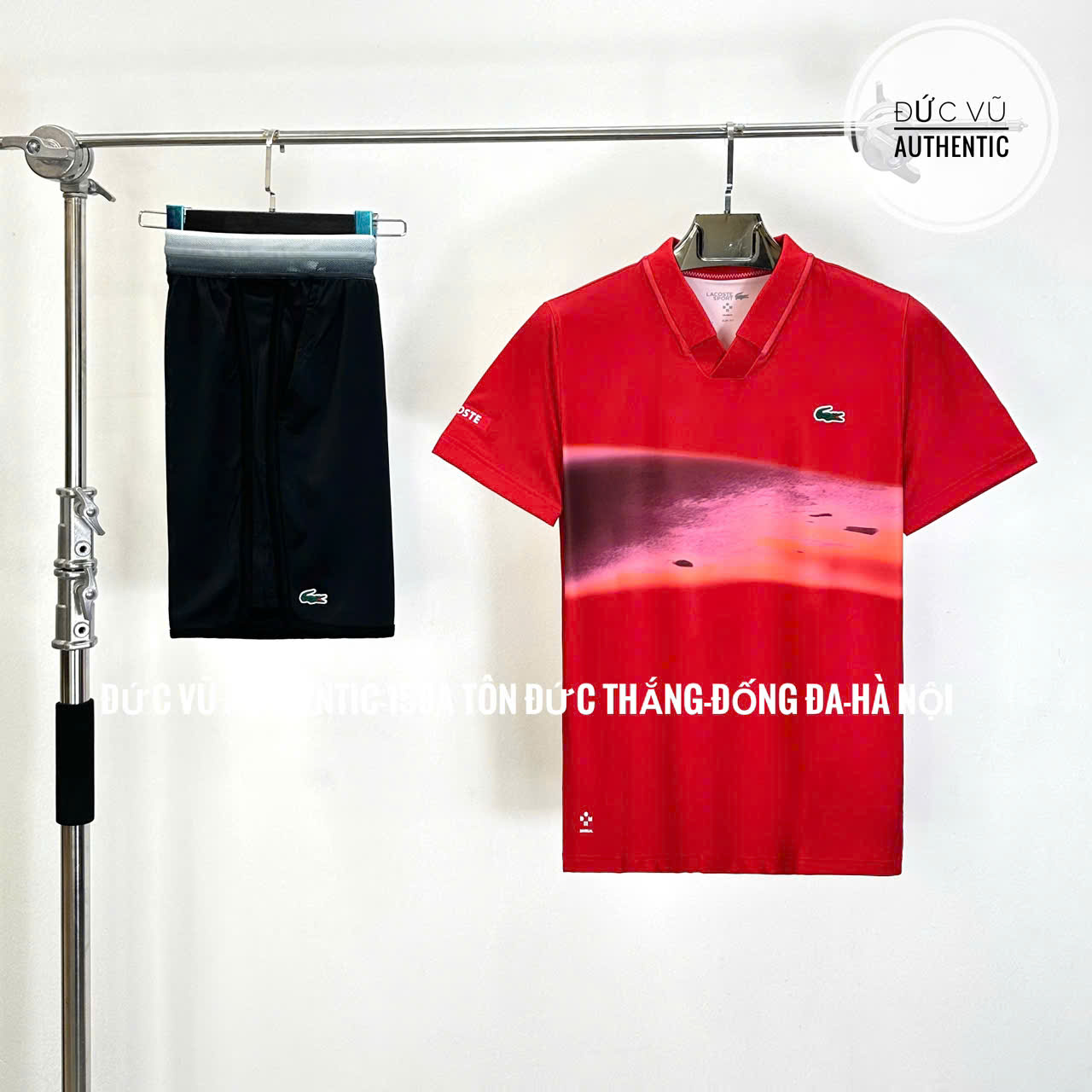 Bộ Thể Thao Nam Lacoste x Daniil Medvedev DH2526 240/GH3150 258 Màu Đỏ