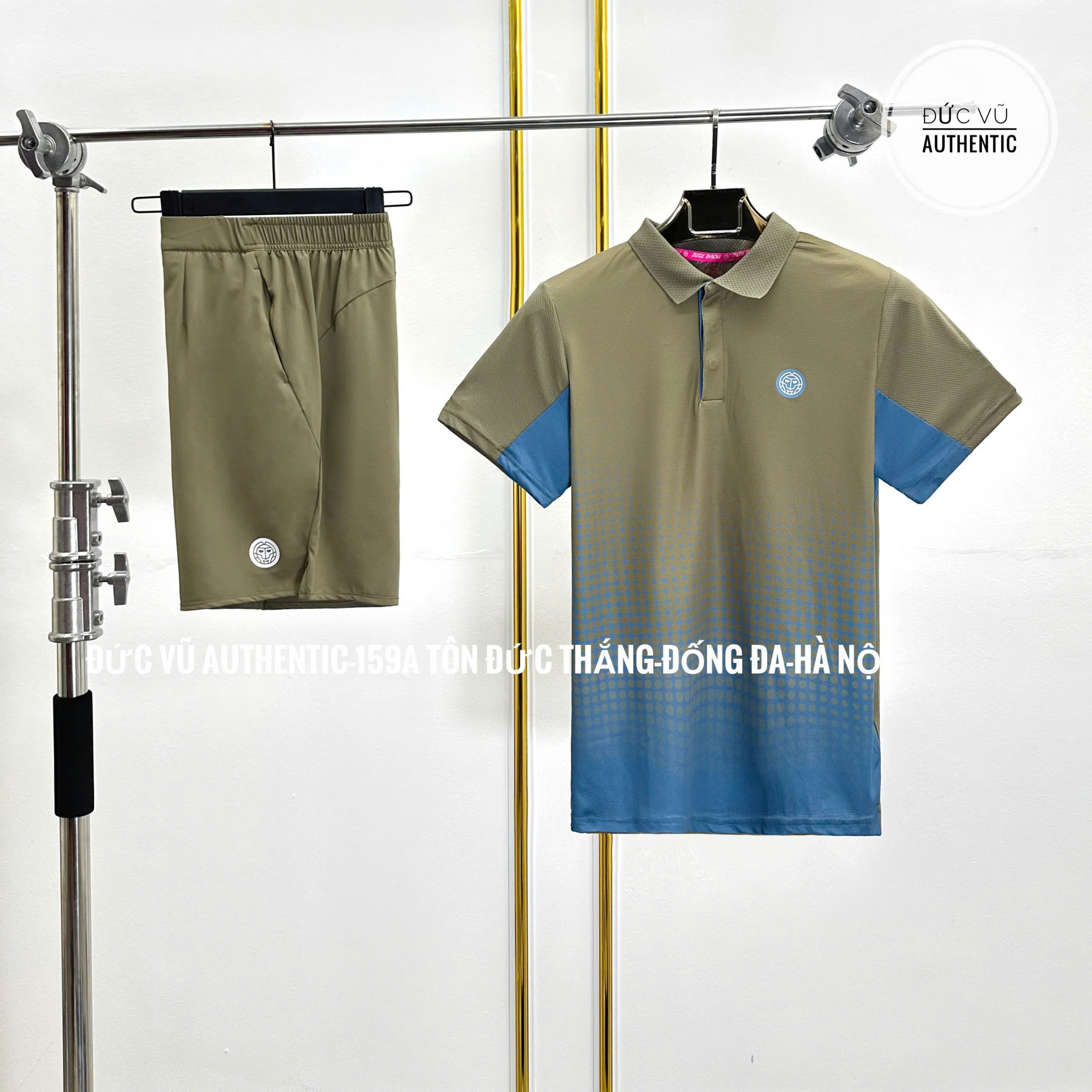 Bộ Thể Thao BIDIBADU Chính Hãng Màu Nâu Xanh- Polo BIDIBADU SET 2025 - BIDIBADU52.5