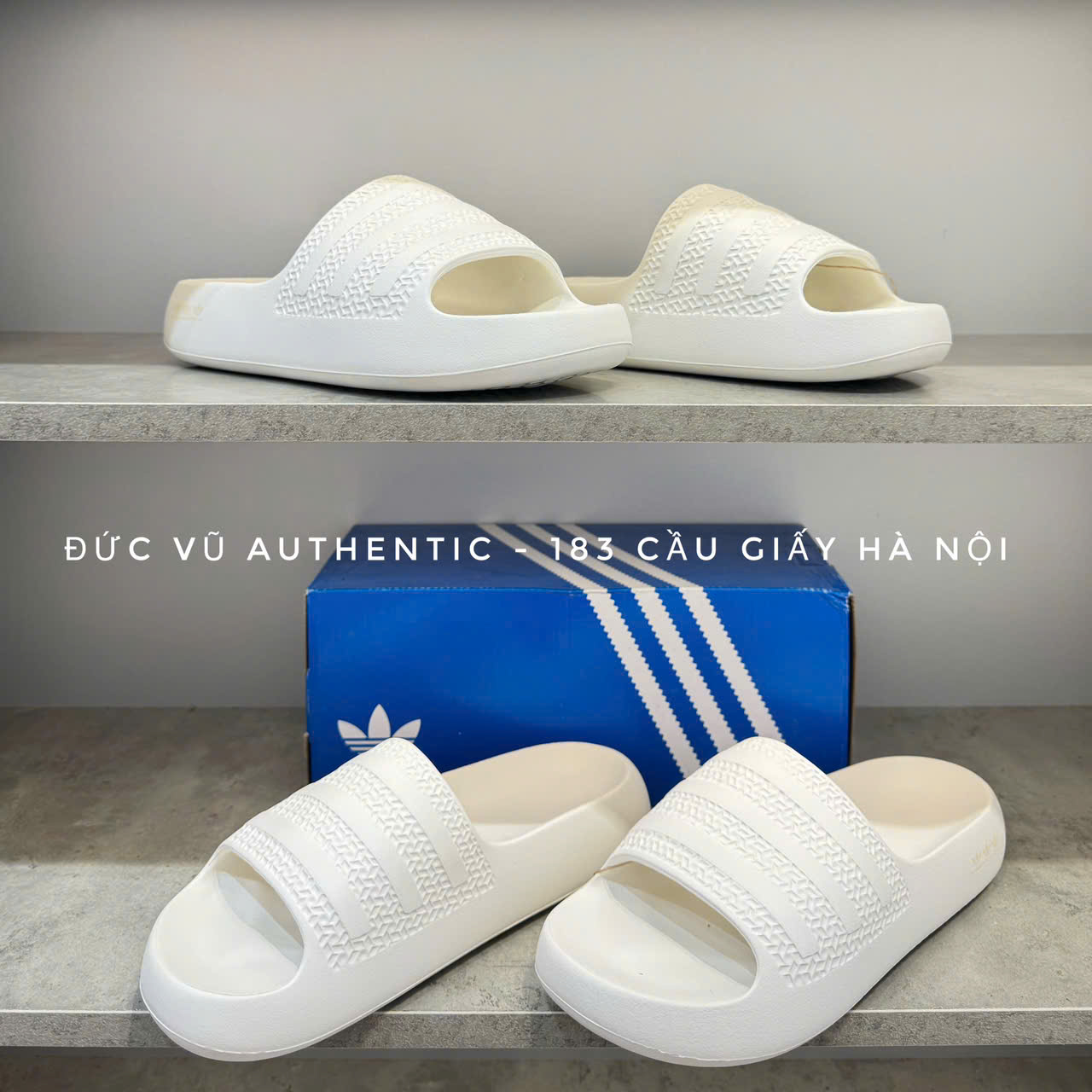 Dép Adidas Adilette Ayoon GV9536 Màu Trắng