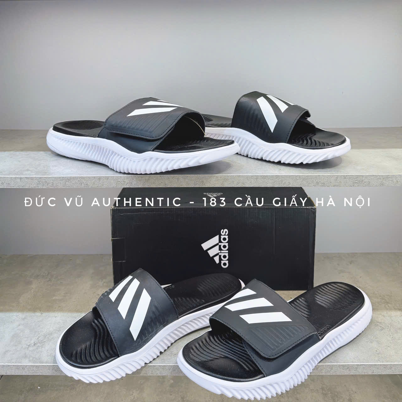 Dép adidas Alphabouce ‘Black’ BA8775