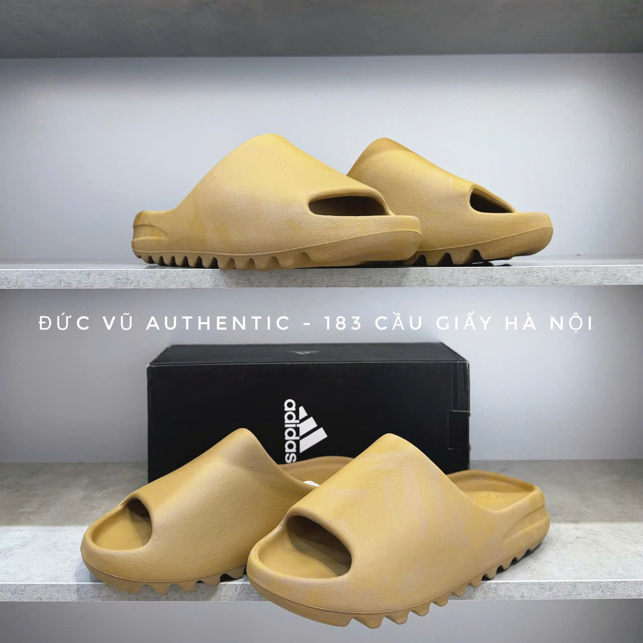 Dép Adidas Yeezy Slide Ochre GW1931 Màu Nâu