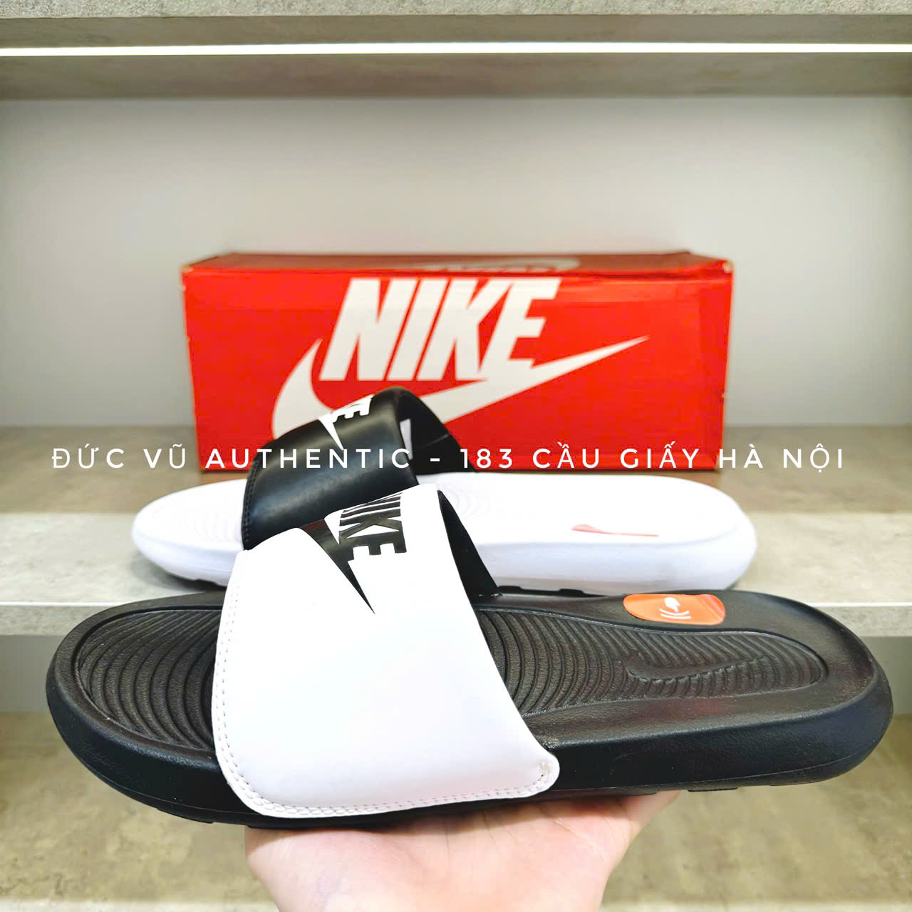 Dép Nike Victori One Slide ‘Black White’ CN9675-005