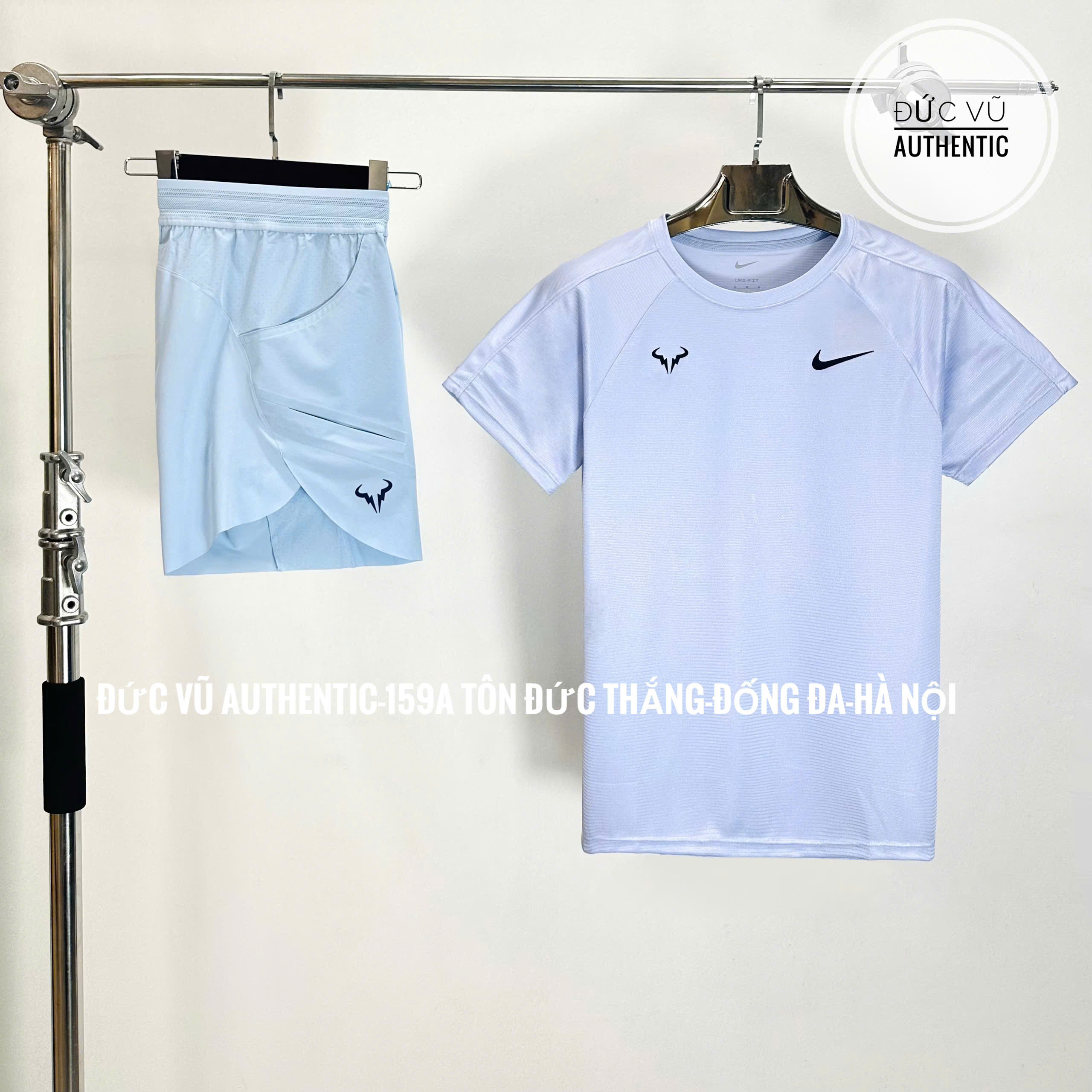 Bộ Quần Áo Tennis/Pickleball Nam Nike Dri Fit DV2888-057/ DV2881-440 Màu Tím Xanh