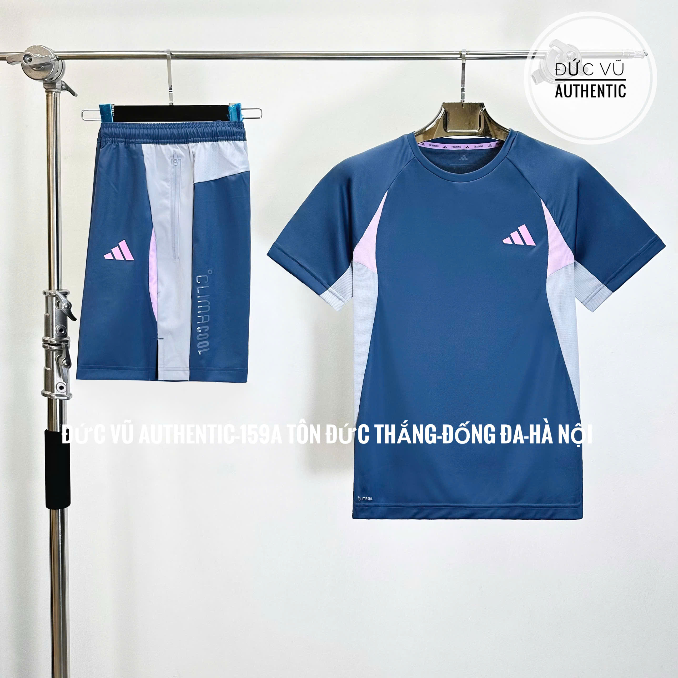 Bộ Thể Thao Nam Adidas Tech Apparel Colorblock Poly Climacool Preloved Ink Màu Xanh Đậm - 191263