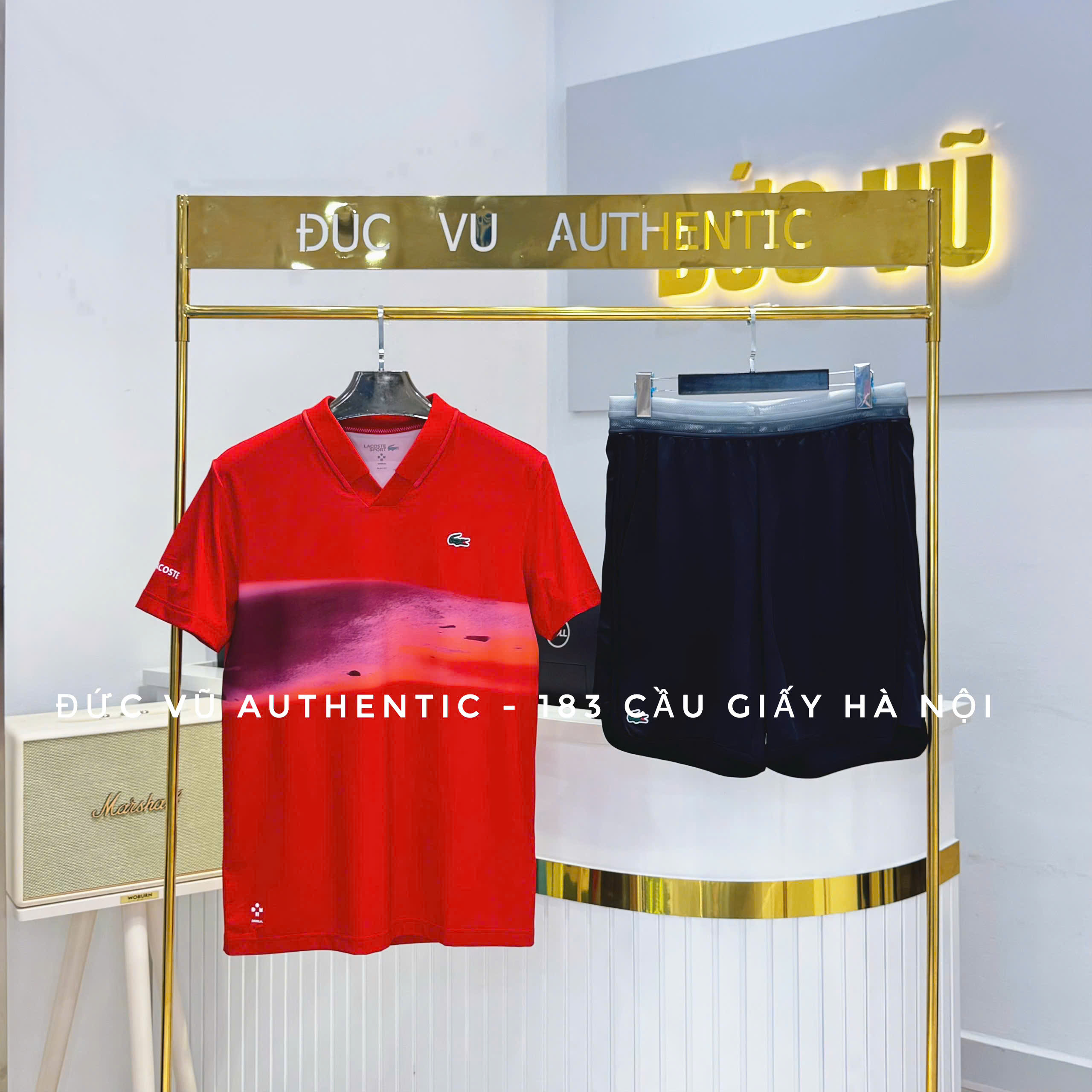 Bộ Thể Thao Nam Lacoste x Daniil Medvedev DH2526 240/GH3150 258 Màu Đỏ