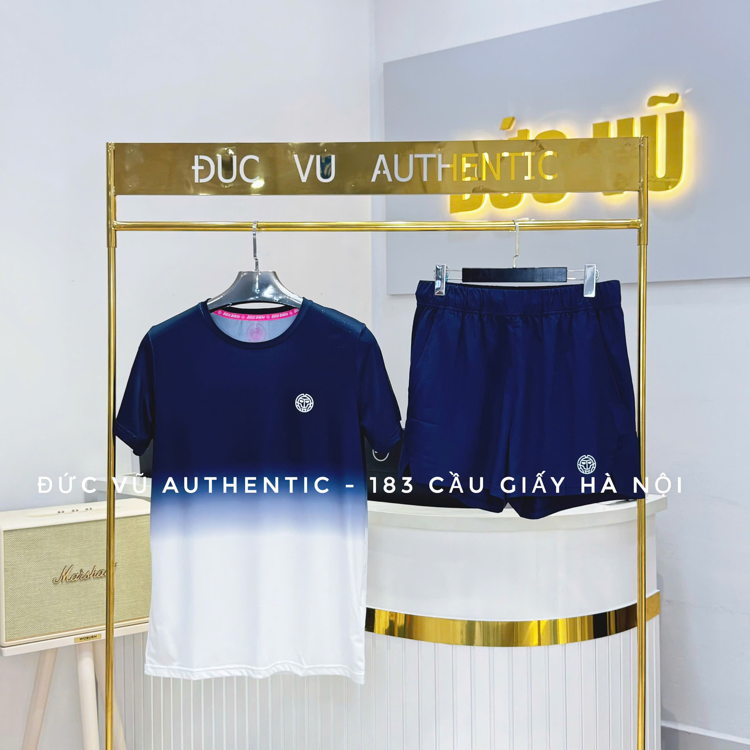 BIDI BADU Performance Shirt in Blue, Dark Blue