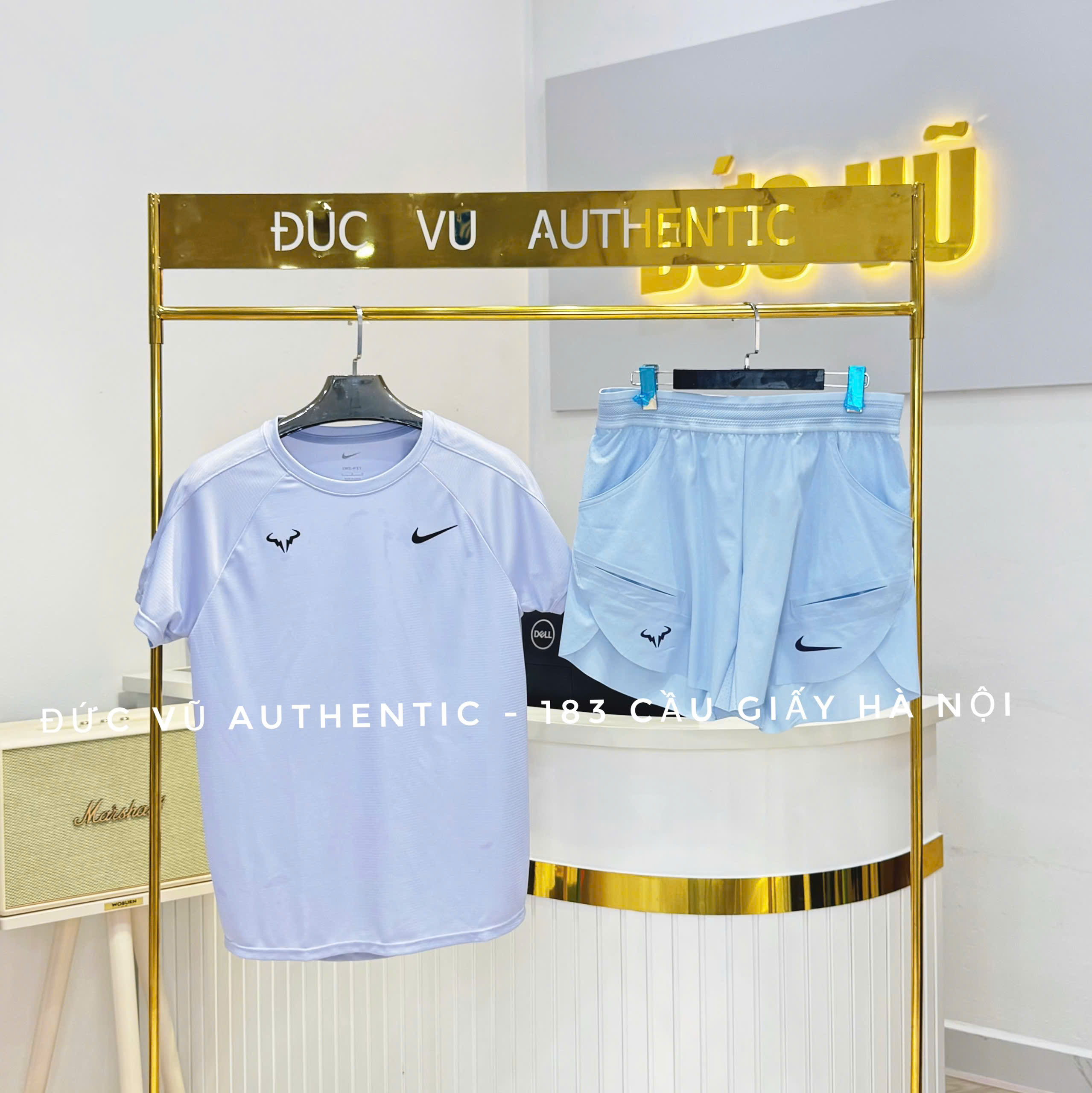 Bộ Quần Áo Tennis/Pickleball Nam Nike Dri Fit DV2888-057/ DV2881-440 Màu Tím Xanh