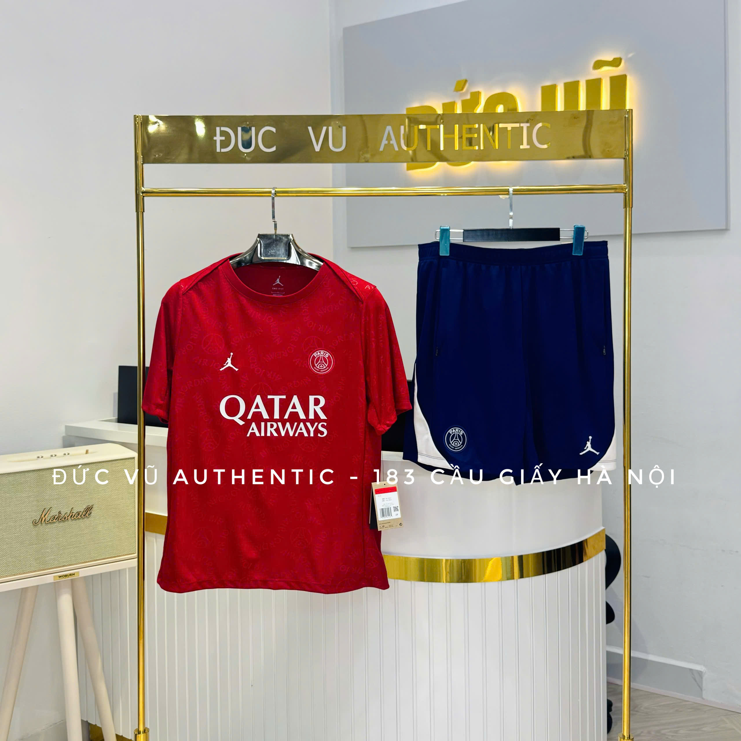 Set thể thao PSG x Jordan 2024 – Đỏ đô & Xanh navy