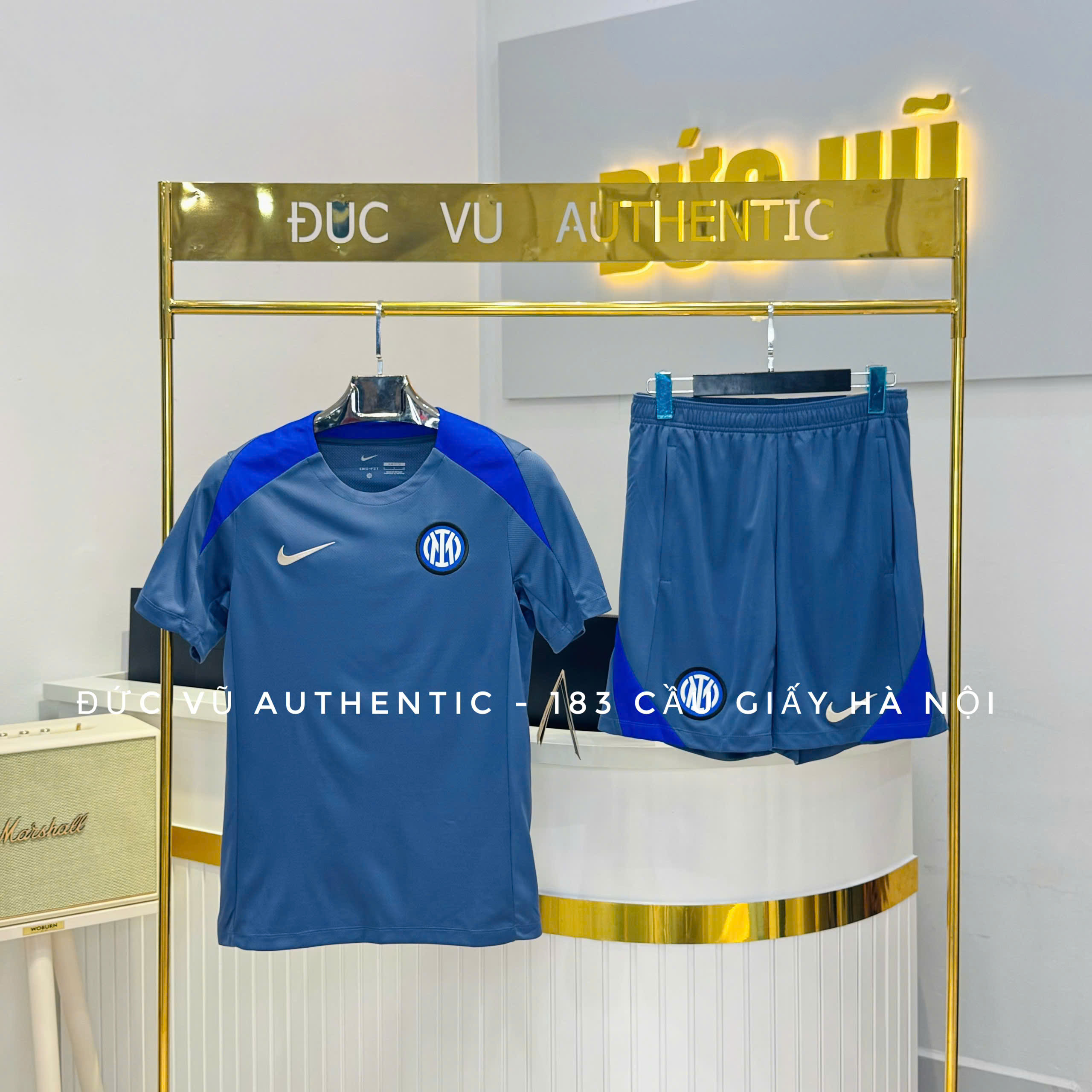 Set thể thao Inter Milan training 2024 – Xanh xám phối xanh dương