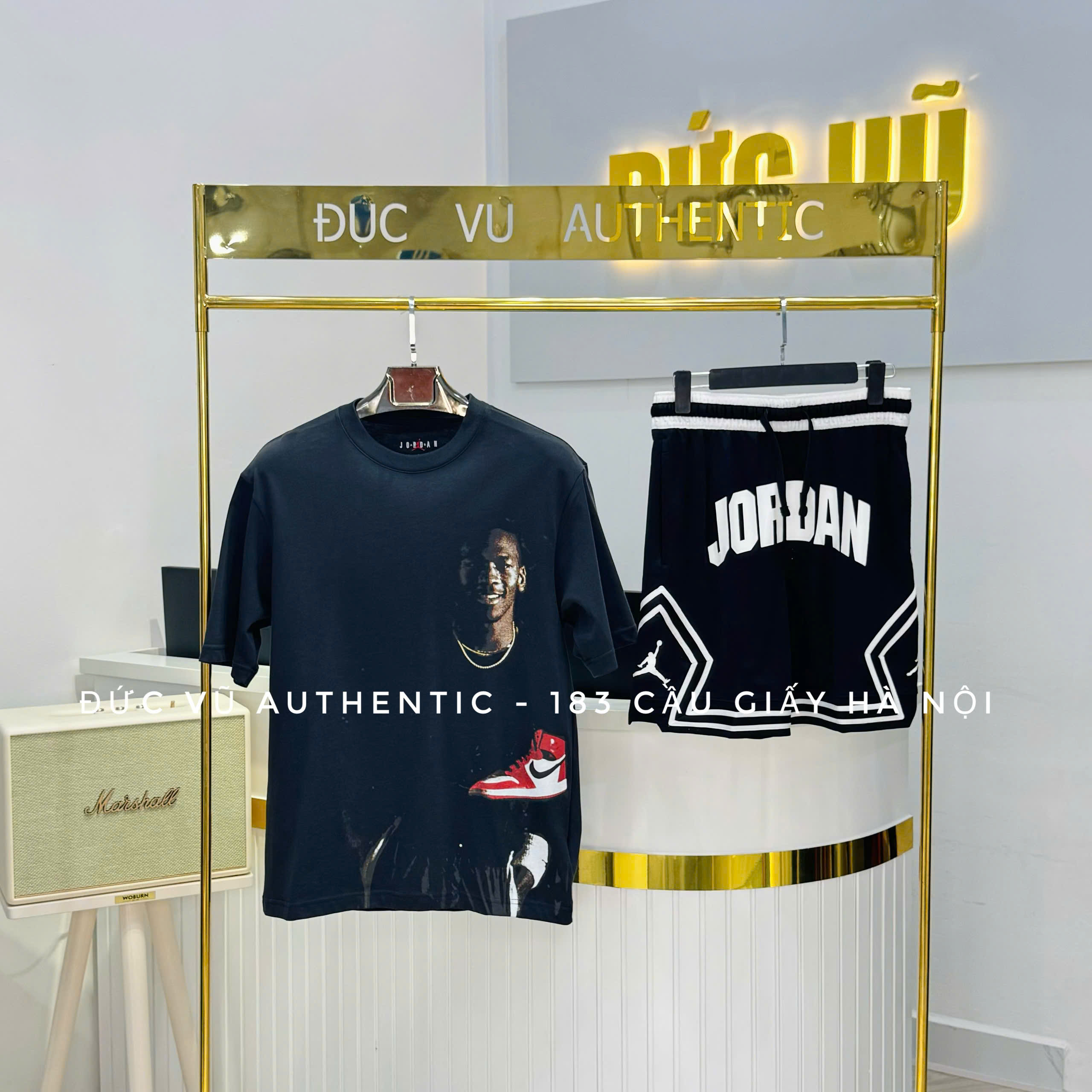 Set Jordan Legacy – Áo thun in hình Michael Jordan & Quần short Jordan thể thao