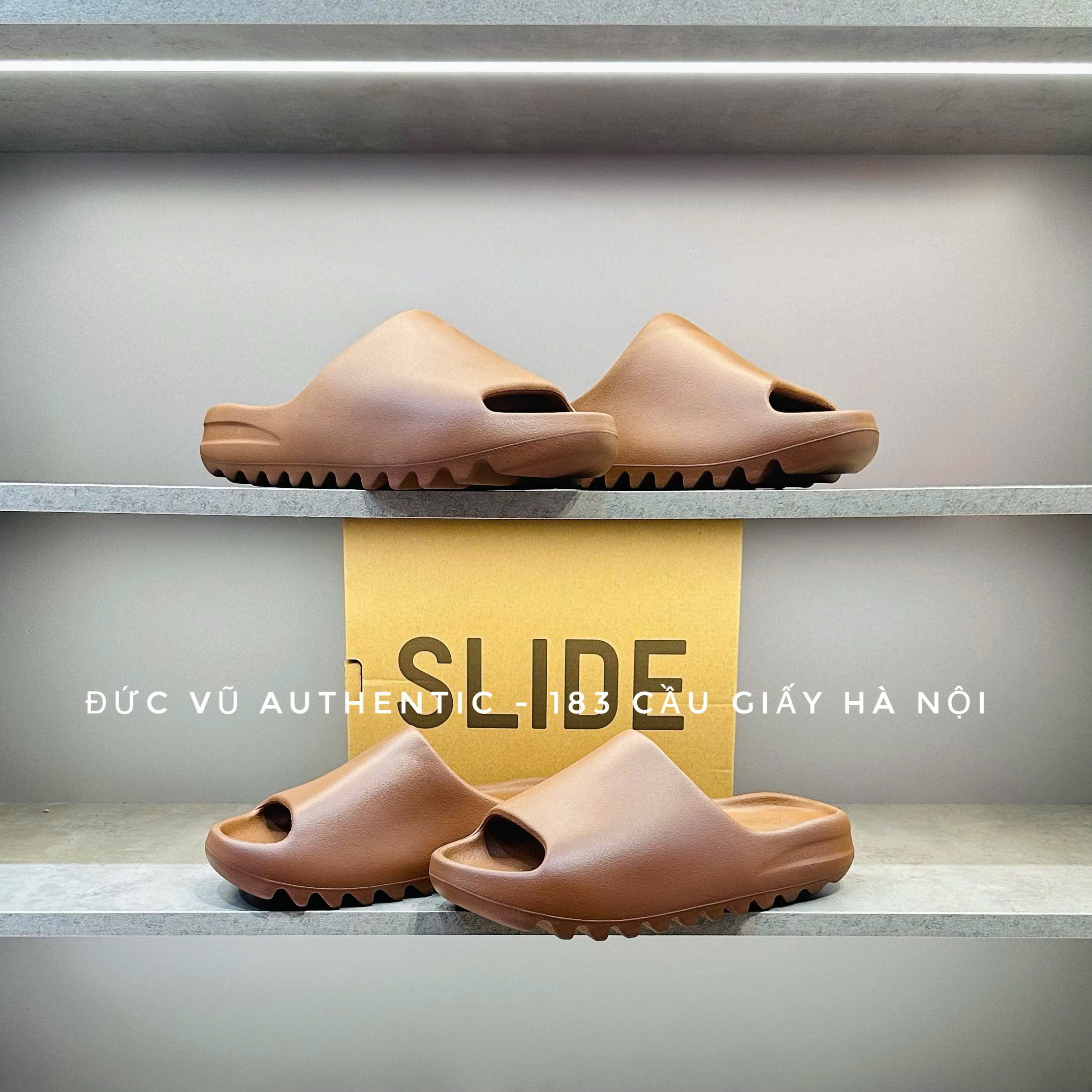 Dép Adidas Yeezy Yeezy Slide Flax FZ5896 Màu Nâu