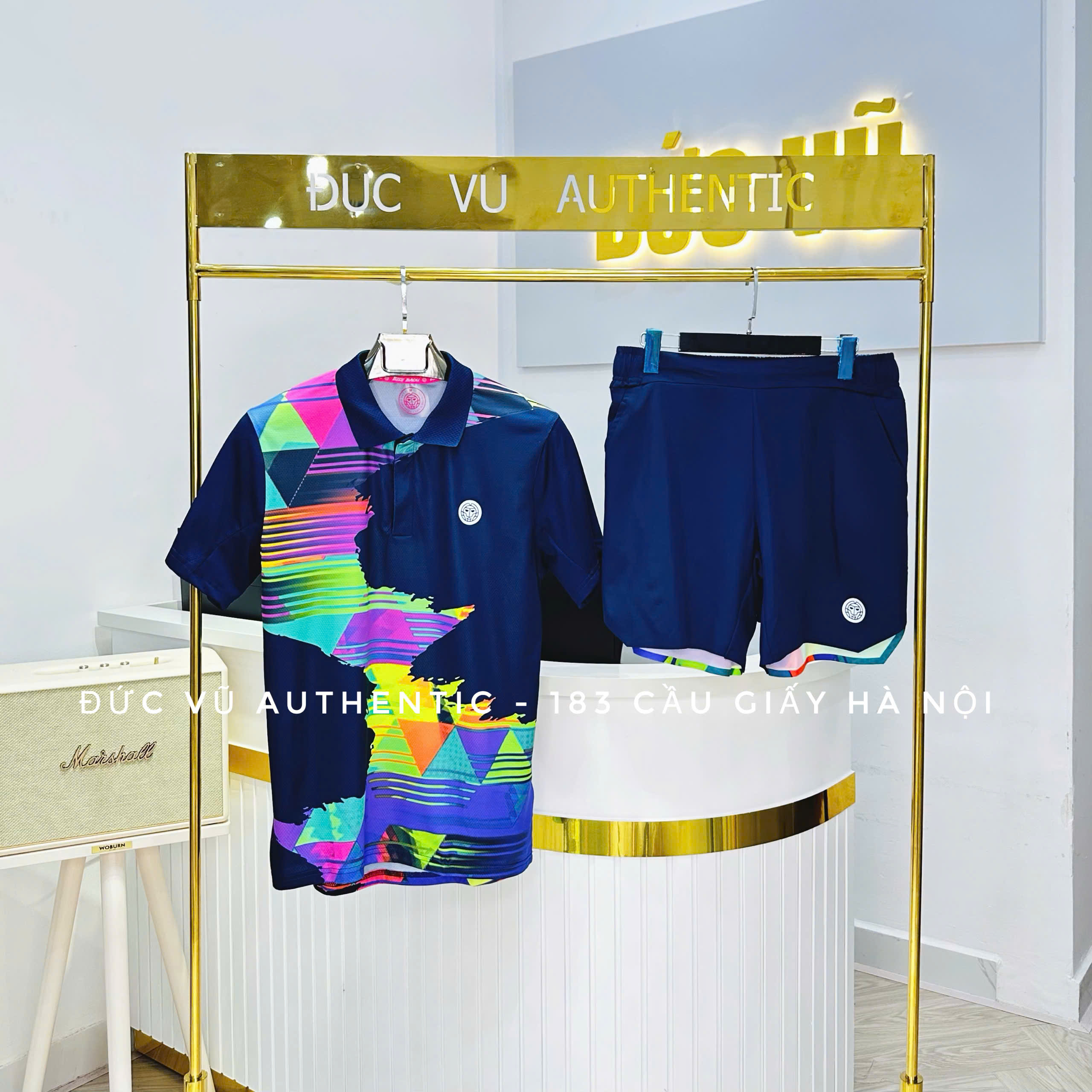 Bộ thể thao Bidi Badu Kaleido Polo Dark Blue