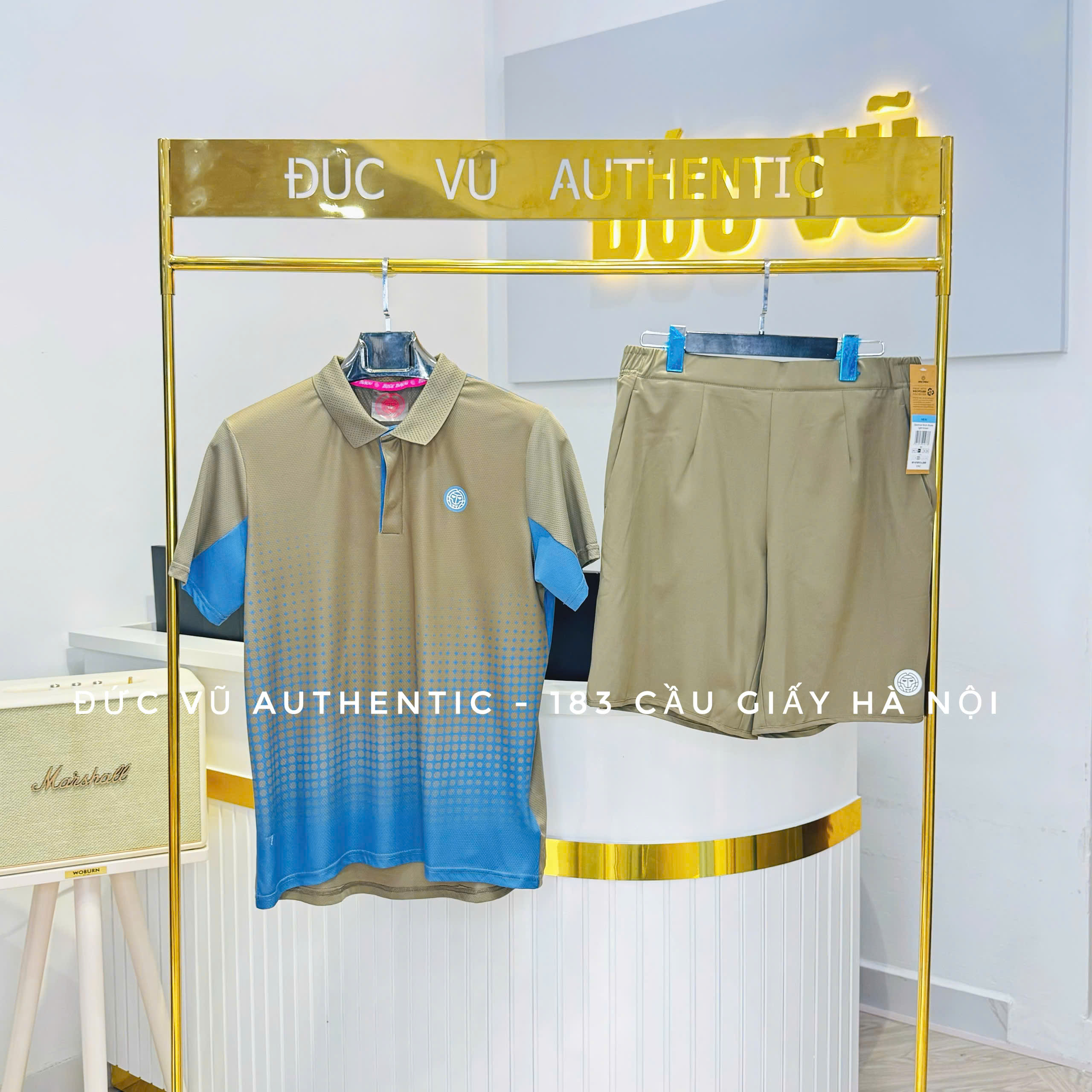 Bộ Thể Thao BIDIBADU Chính Hãng Màu Nâu Xanh- Polo BIDIBADU SET 2025 - BIDIBADU52.5