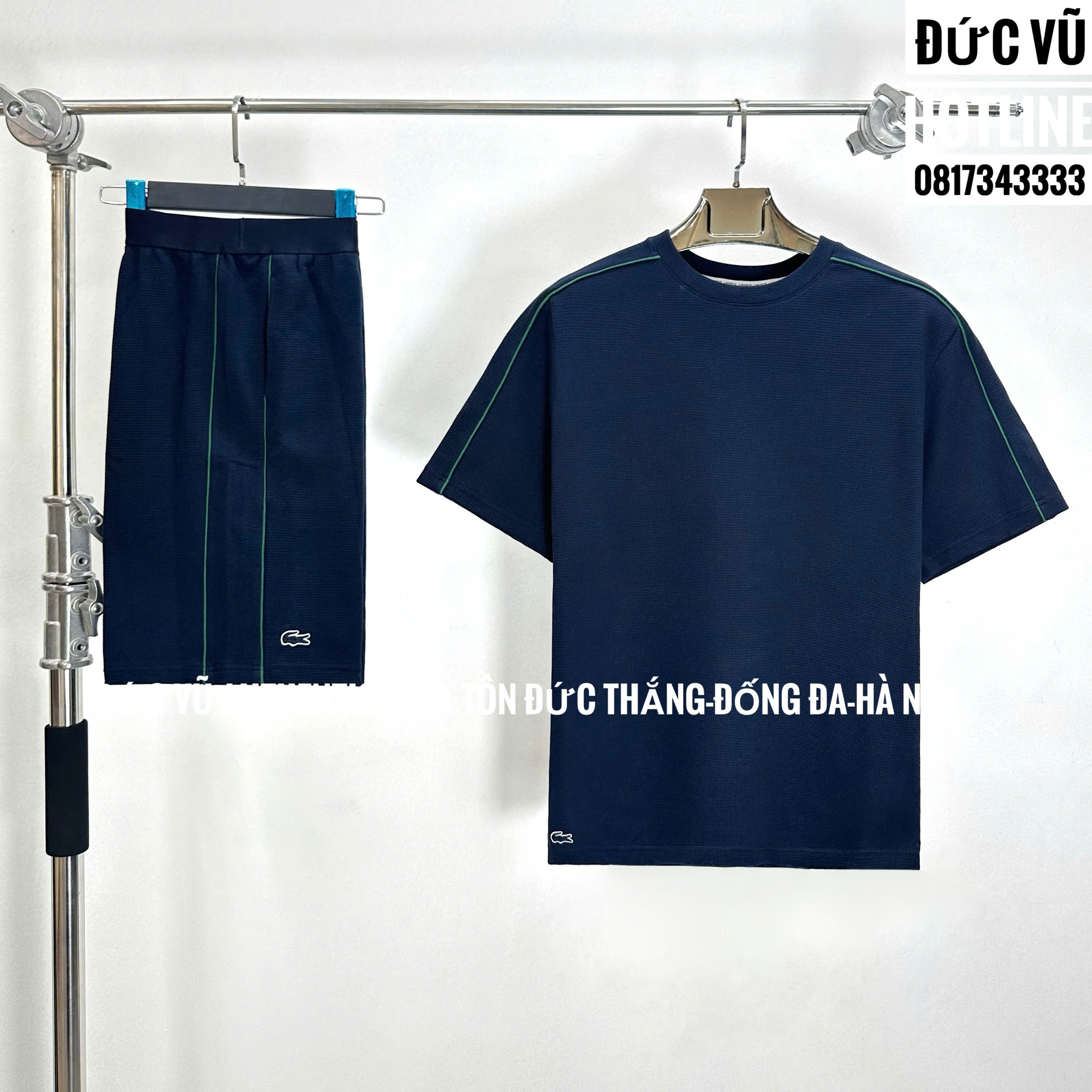 Bộ Lacoste Men's Logo Trim Short Sleeve