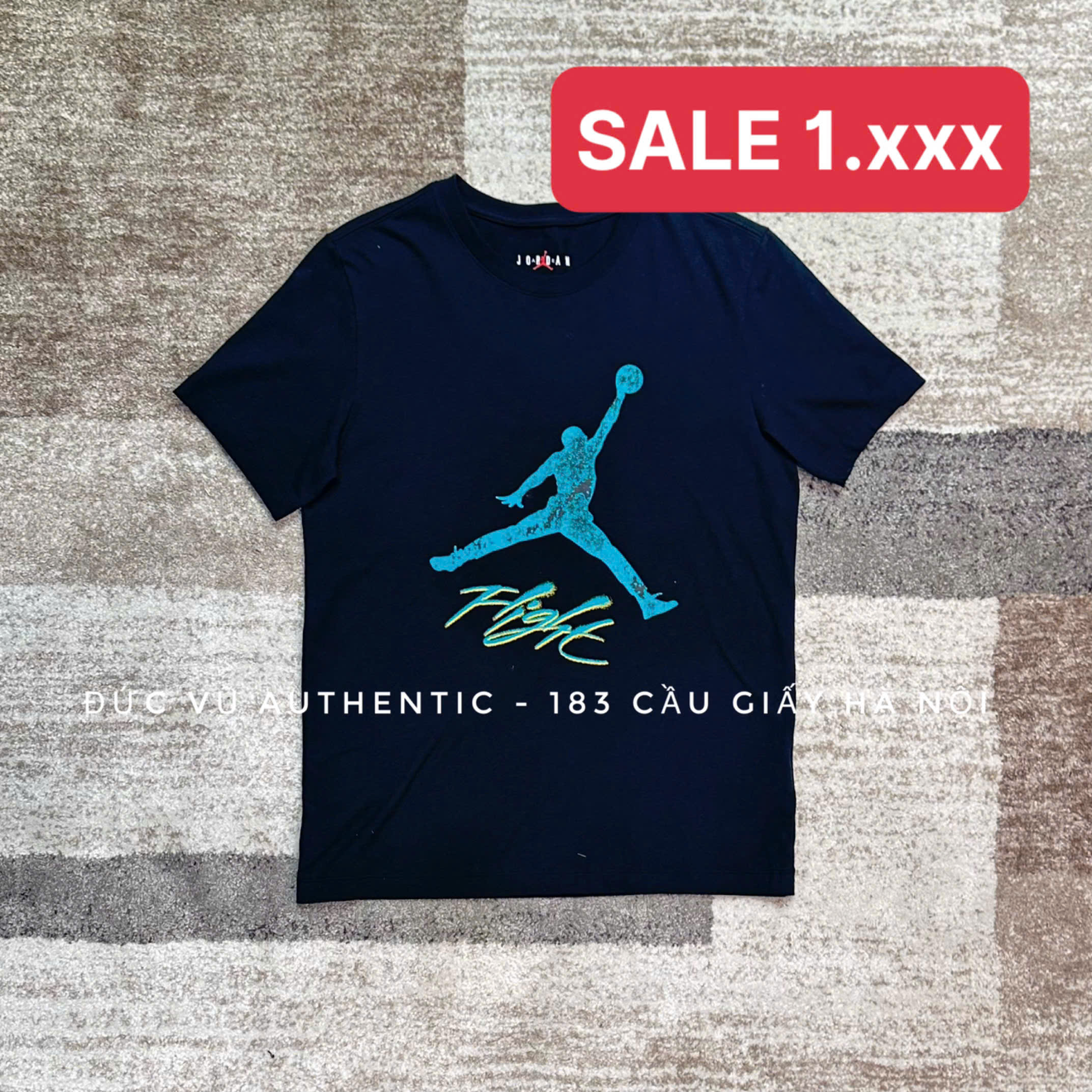 Áo Jordan graphic Flight Dunk – Đen phối xanh neon