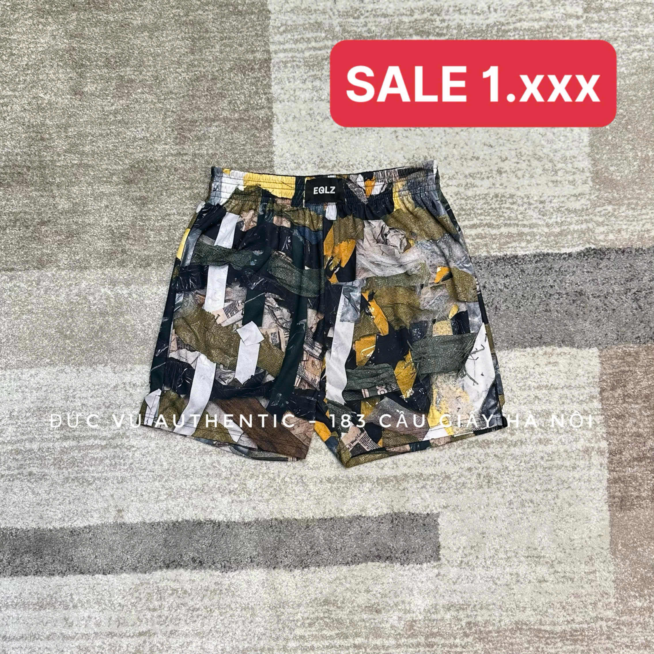 Quần short họa tiết EQLZ đa sắc – Phong cách streetwear phá cách
