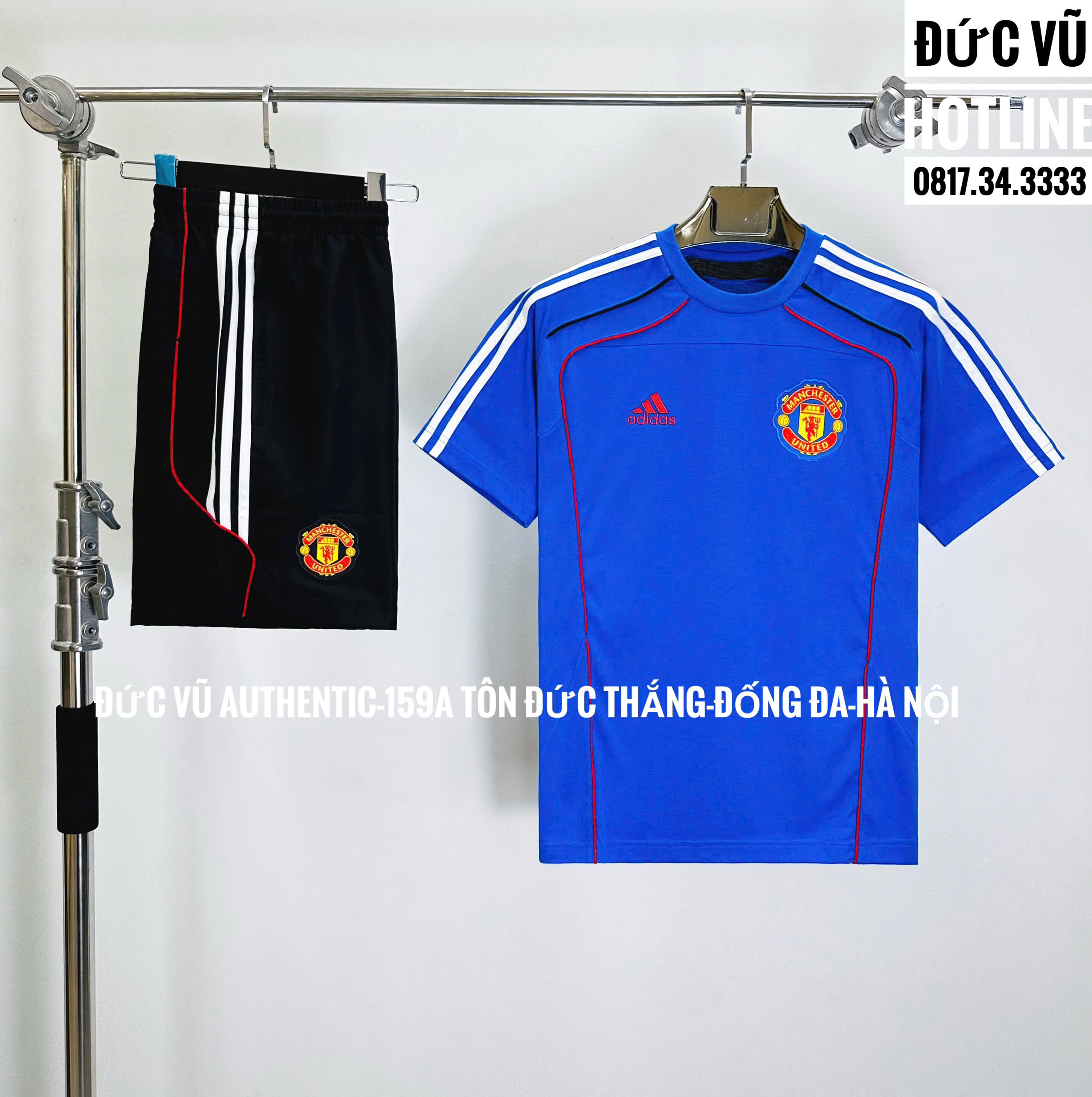 Bộ adidas Football Manchester United urban purist màu xanh