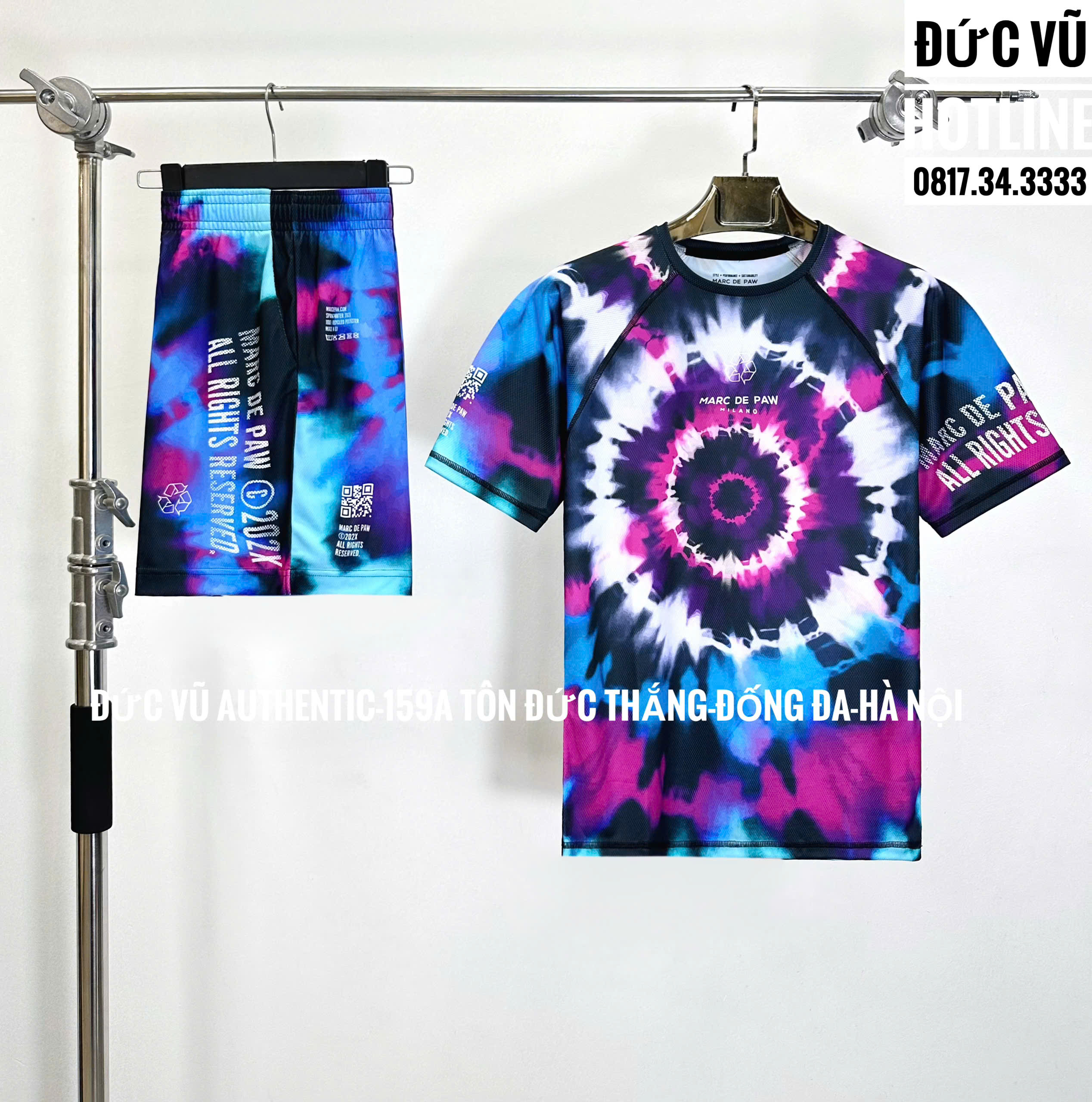 Bộ thể thao Marc De Paw Tie Dye Acid Blue