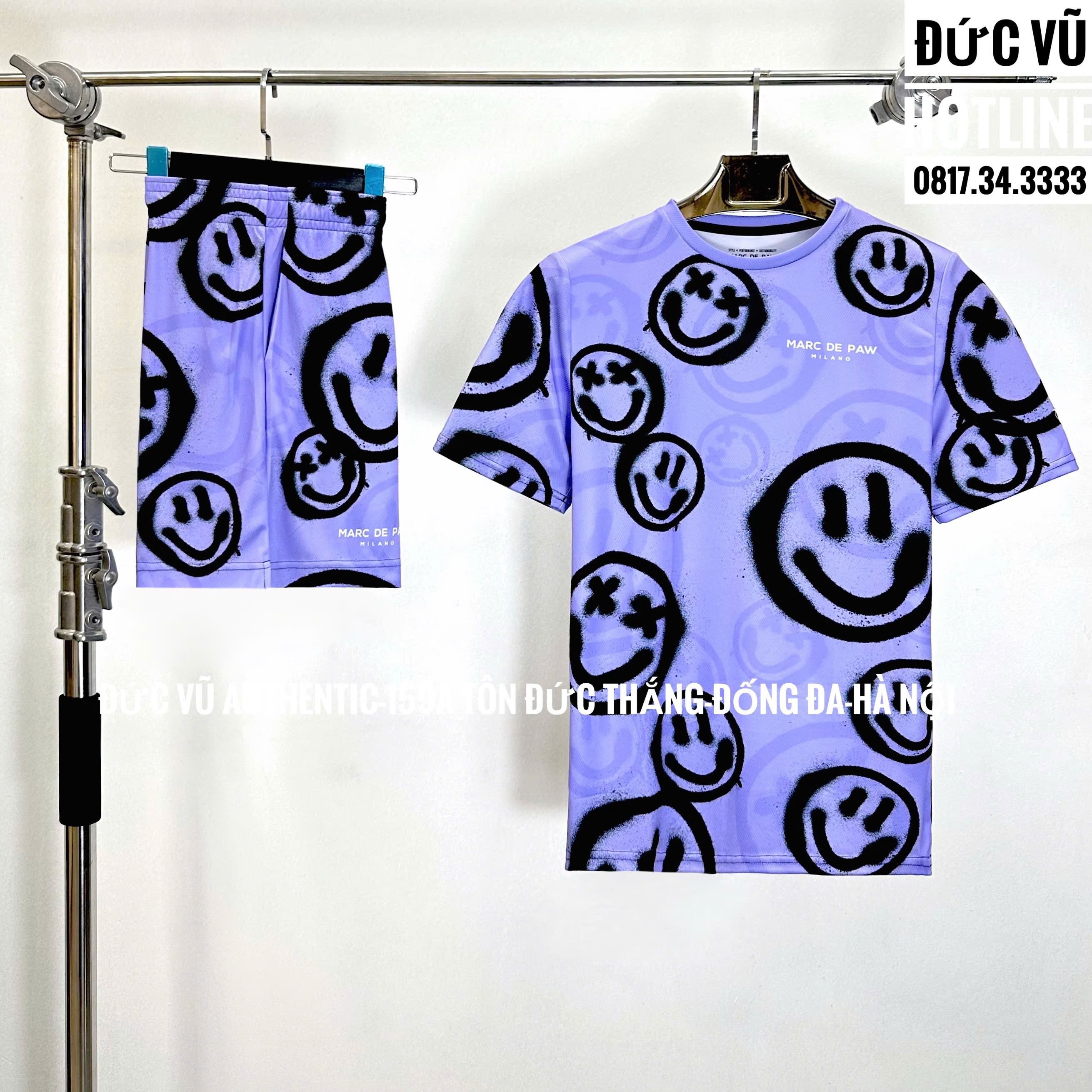 Bộ Đồ Marc De Paw Tím Graffiti Smiley