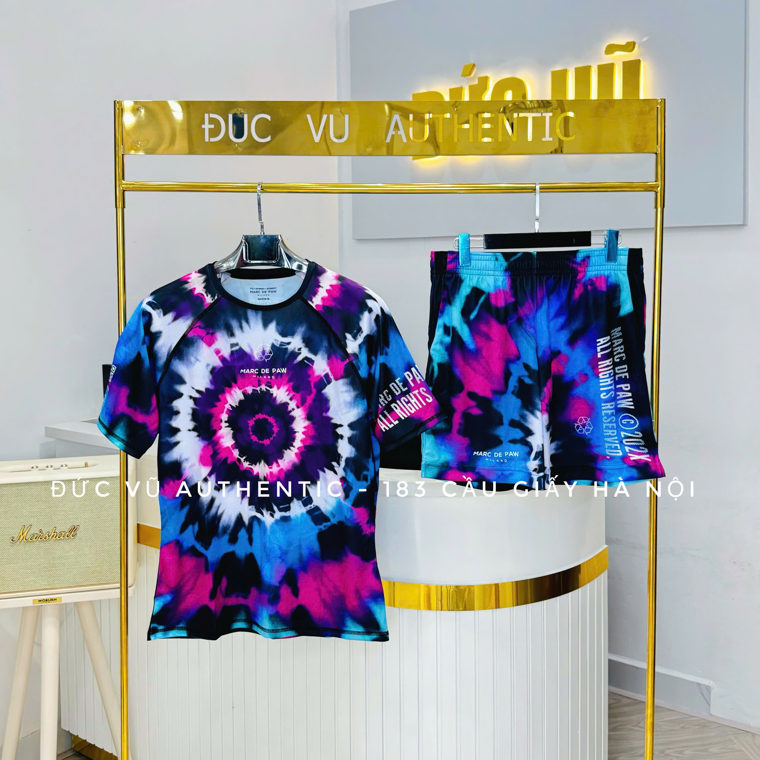 Bộ thể thao Marc De Paw Tie Dye Acid Blue