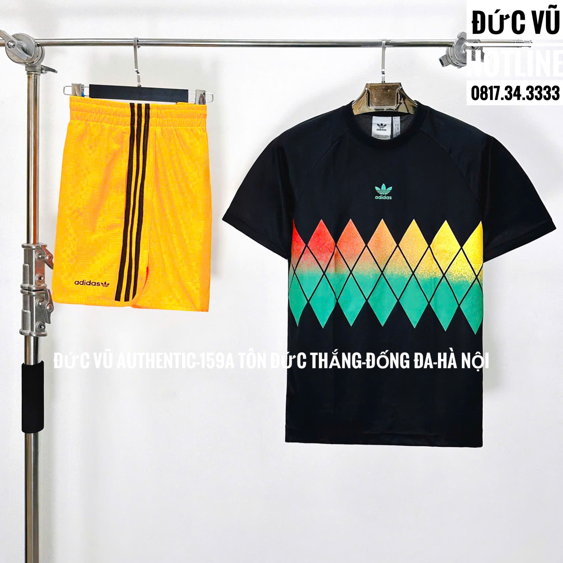 Bộ Thể Thao Nam Adidas Originals Printed Màu Đen Cam