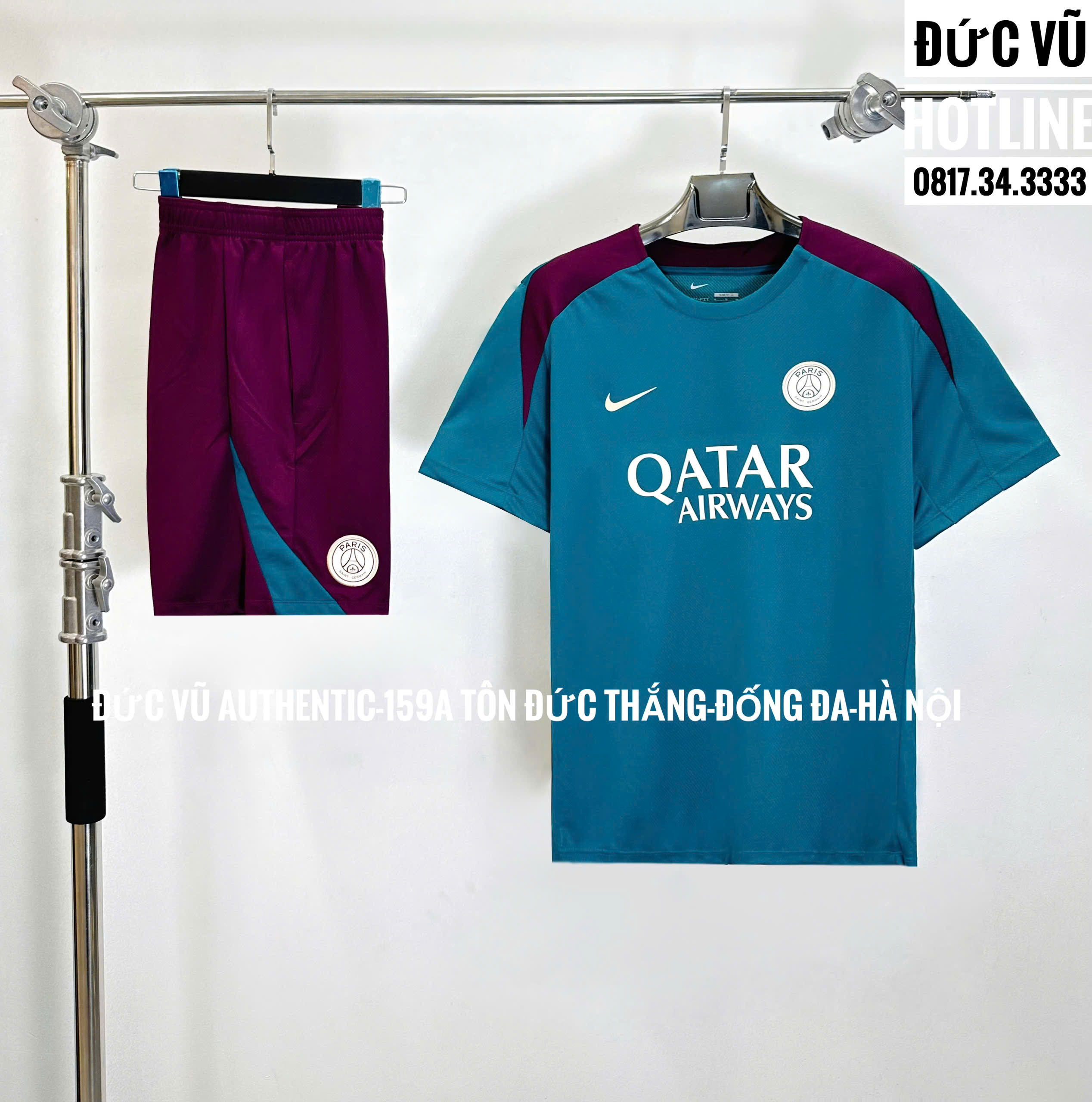 Bộ đồ đá bóng Paris Saint-Germain (PSG) Training 2023/24 – Xanh biển & Tím mận