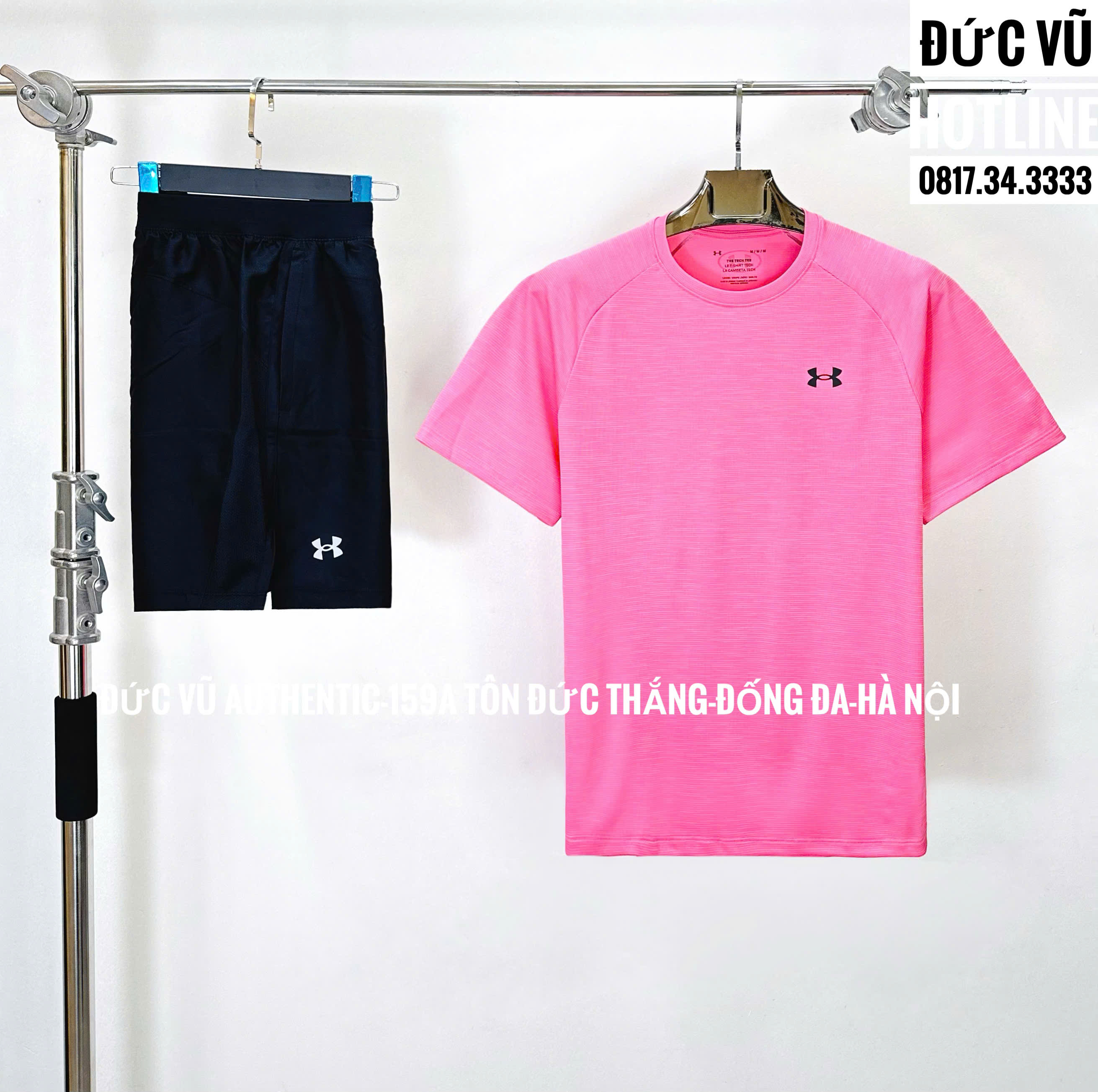 thể thao nam Under Armour hồng phối đen – phiên bản chạy bộ năng động