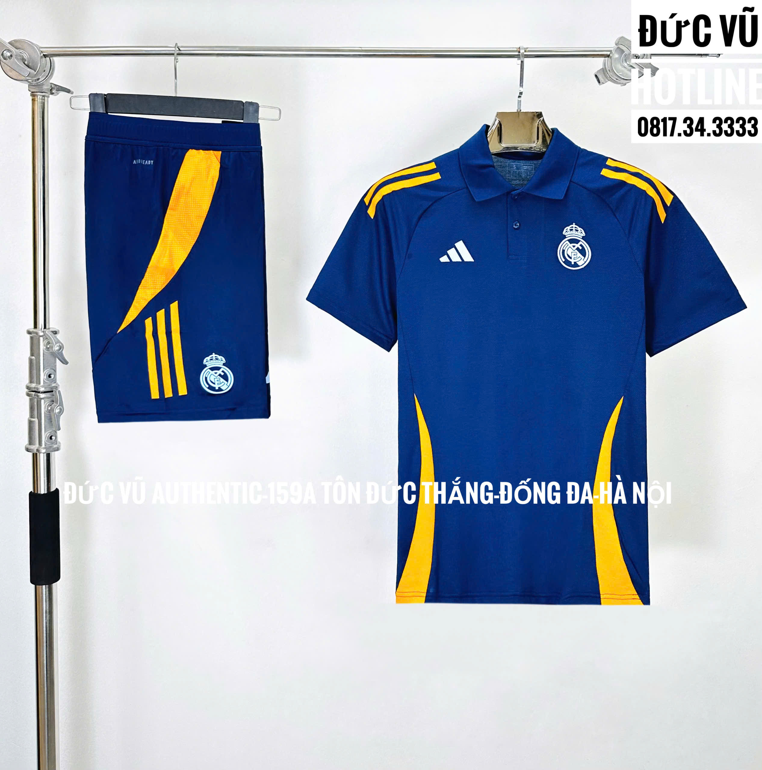 thể thao Real Madrid Training 2024 xanh navy phối cam