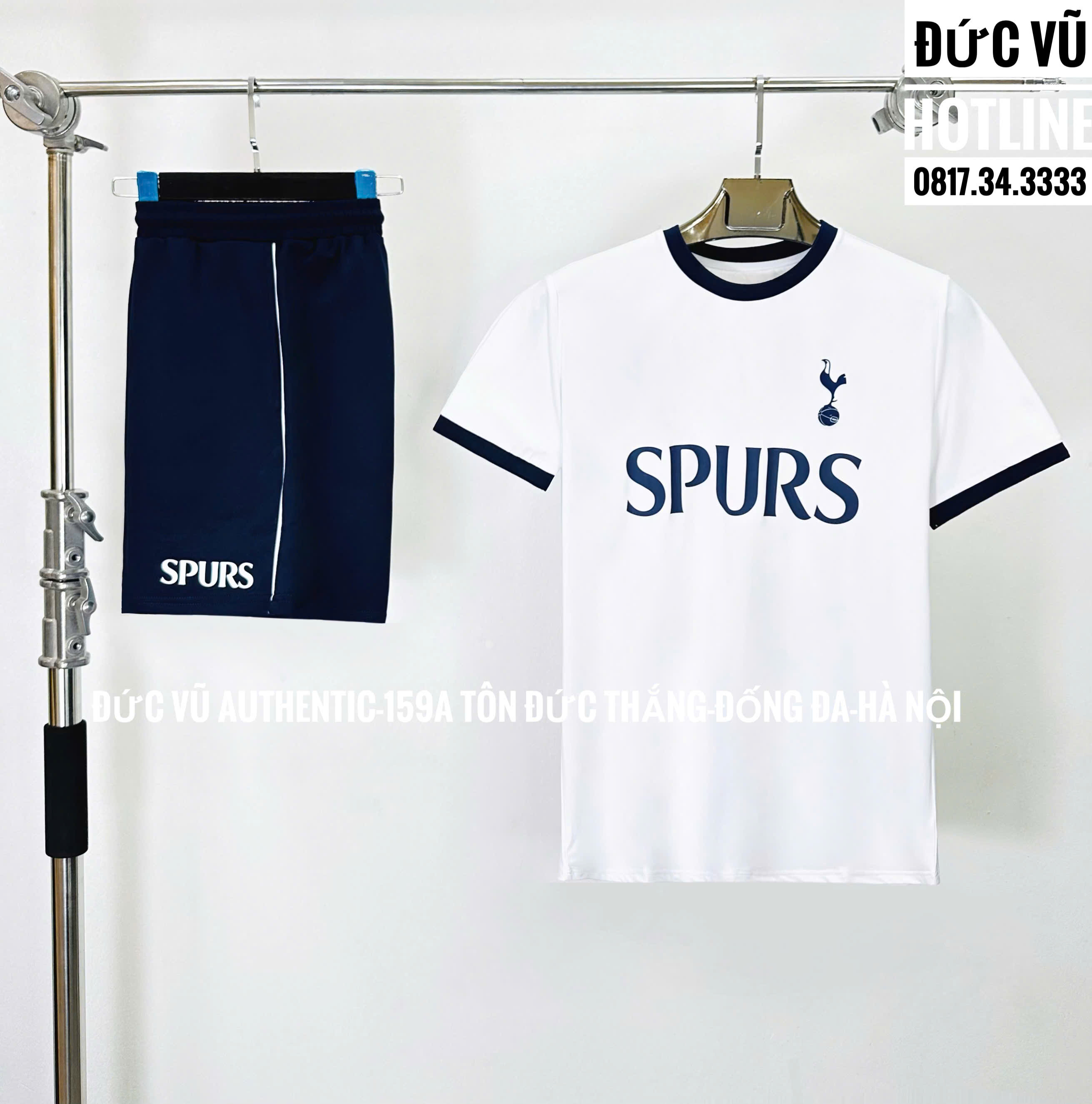 Bộ đồ Tottenham Hotspur (SPURS) Trắng – Xanh Navy