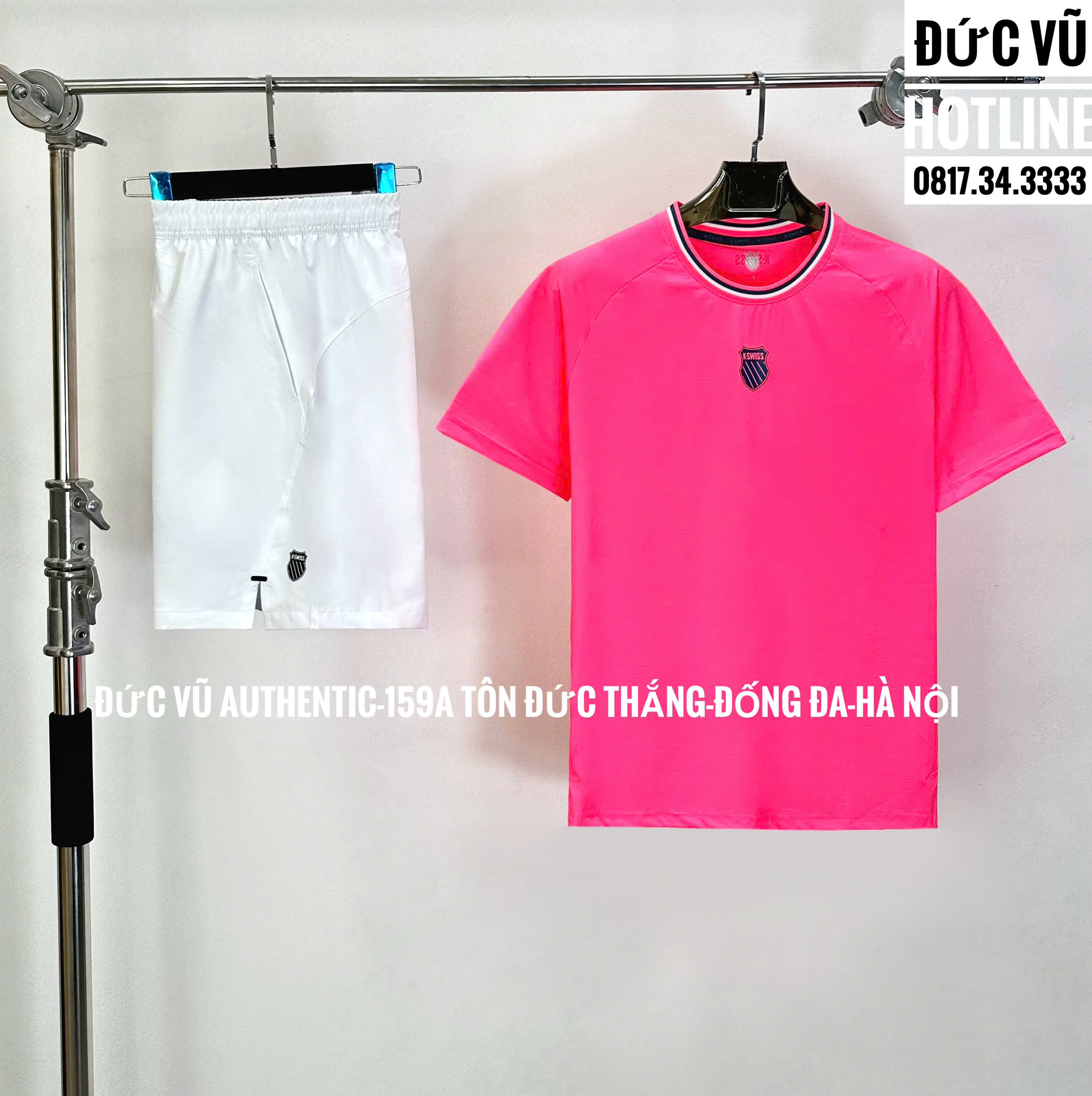 Set thể thao K-Swiss Hypercourt – Hồng Neon/Trắng
