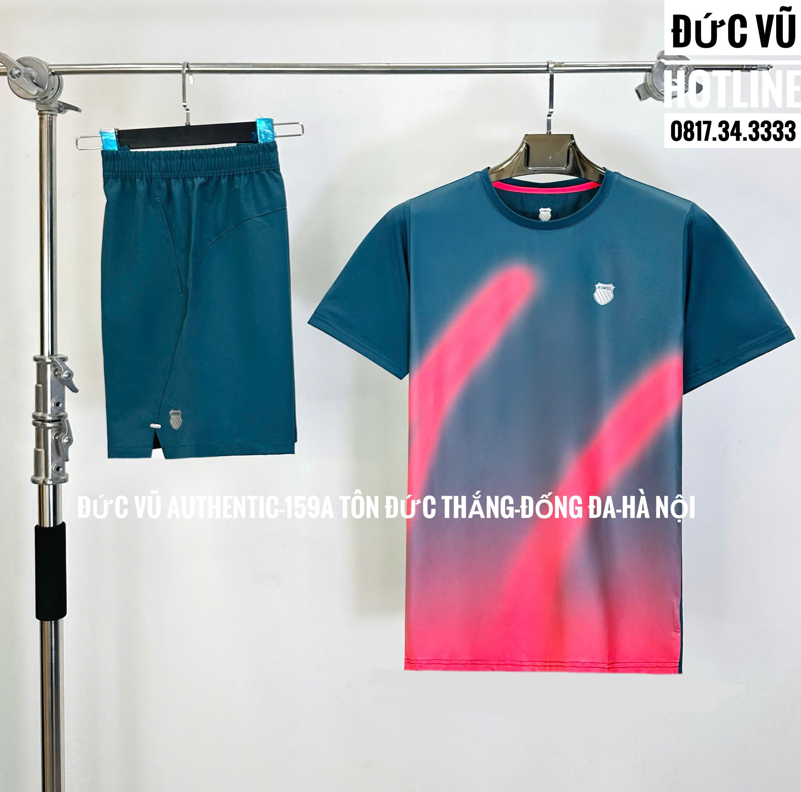 Set K-Swiss Mens Hypercourt - Xanh ngọc/Hồng