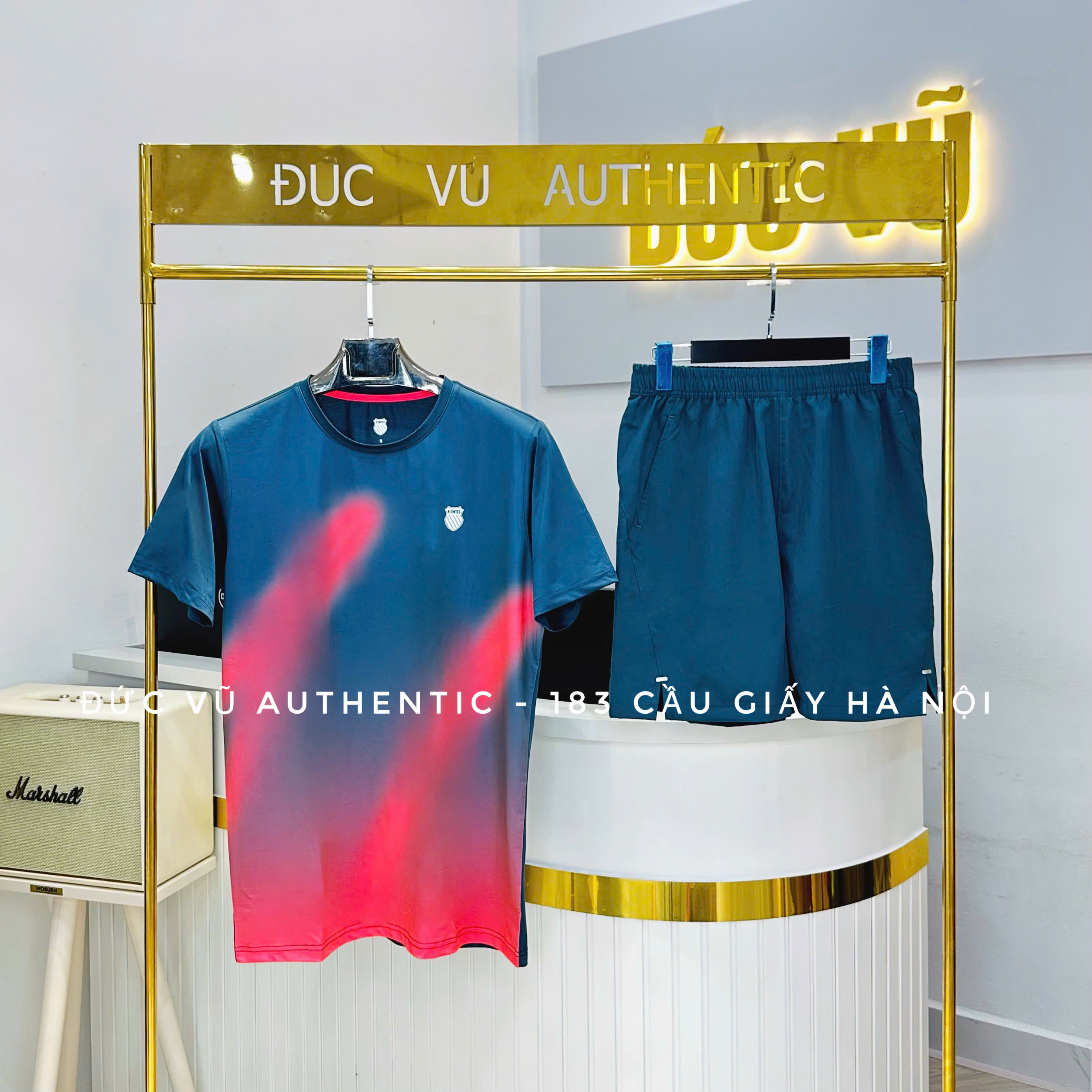 Set K-Swiss Mens Hypercourt - Xanh ngọc/Hồng