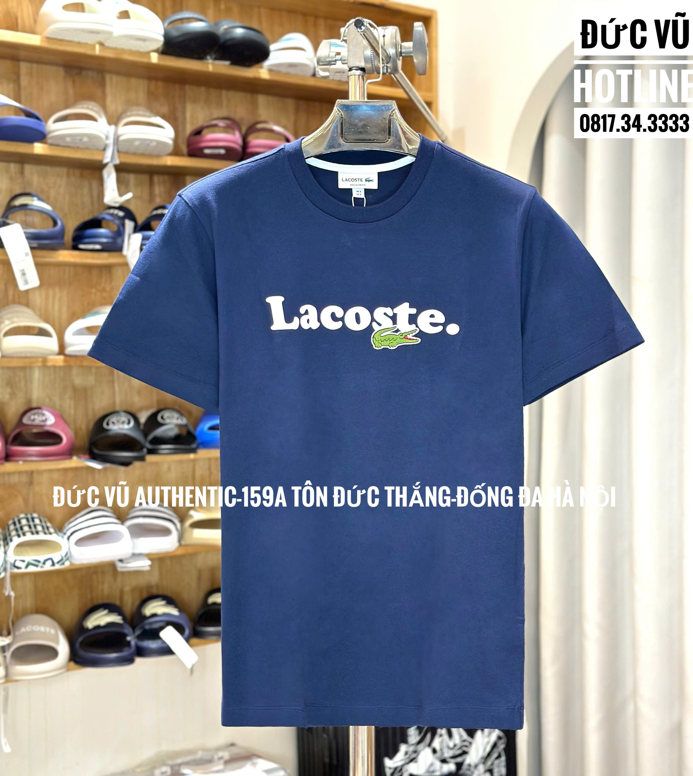Áo thun Lacoste Logo Xanh Navy